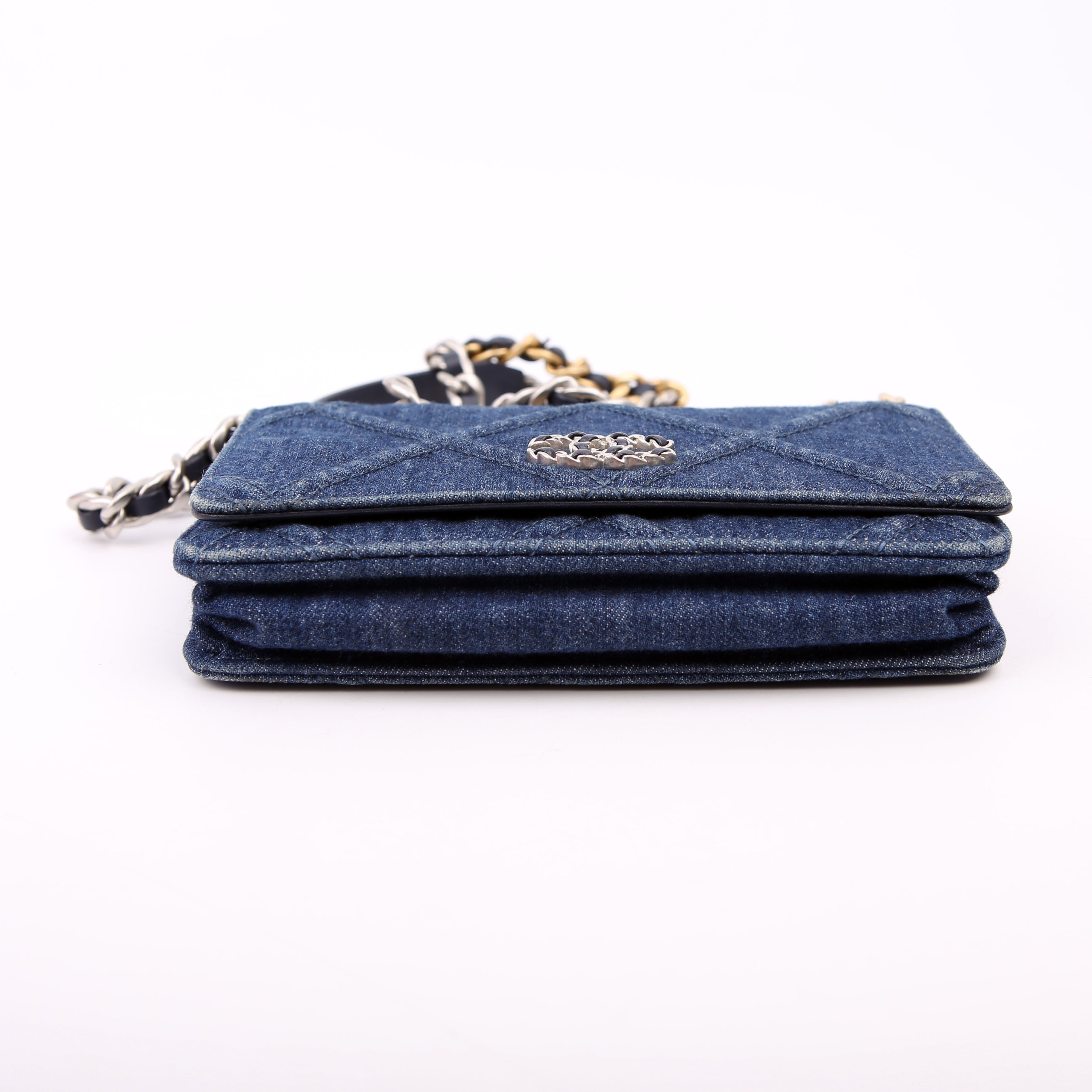 Chanel 19 WOC Quilted Denim RFID
