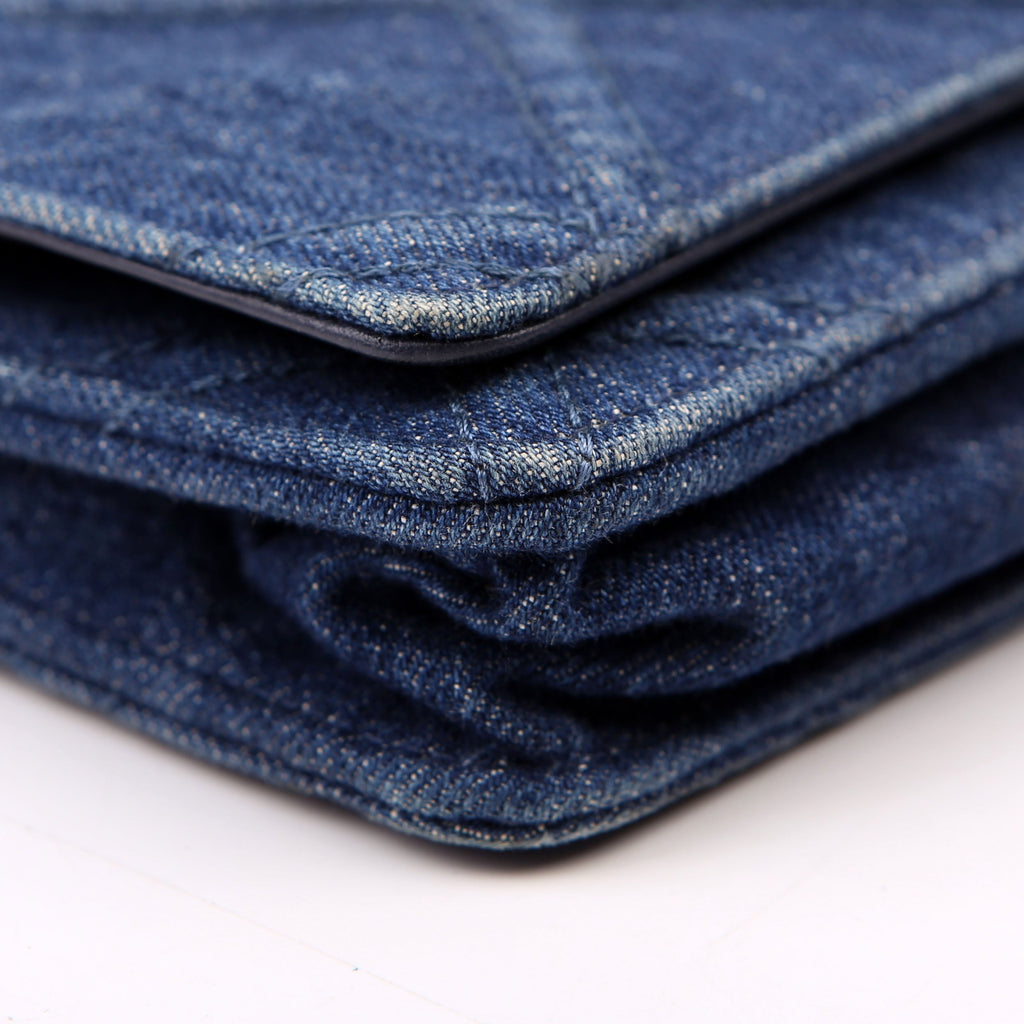 Chanel 19 WOC Quilted Denim RFID