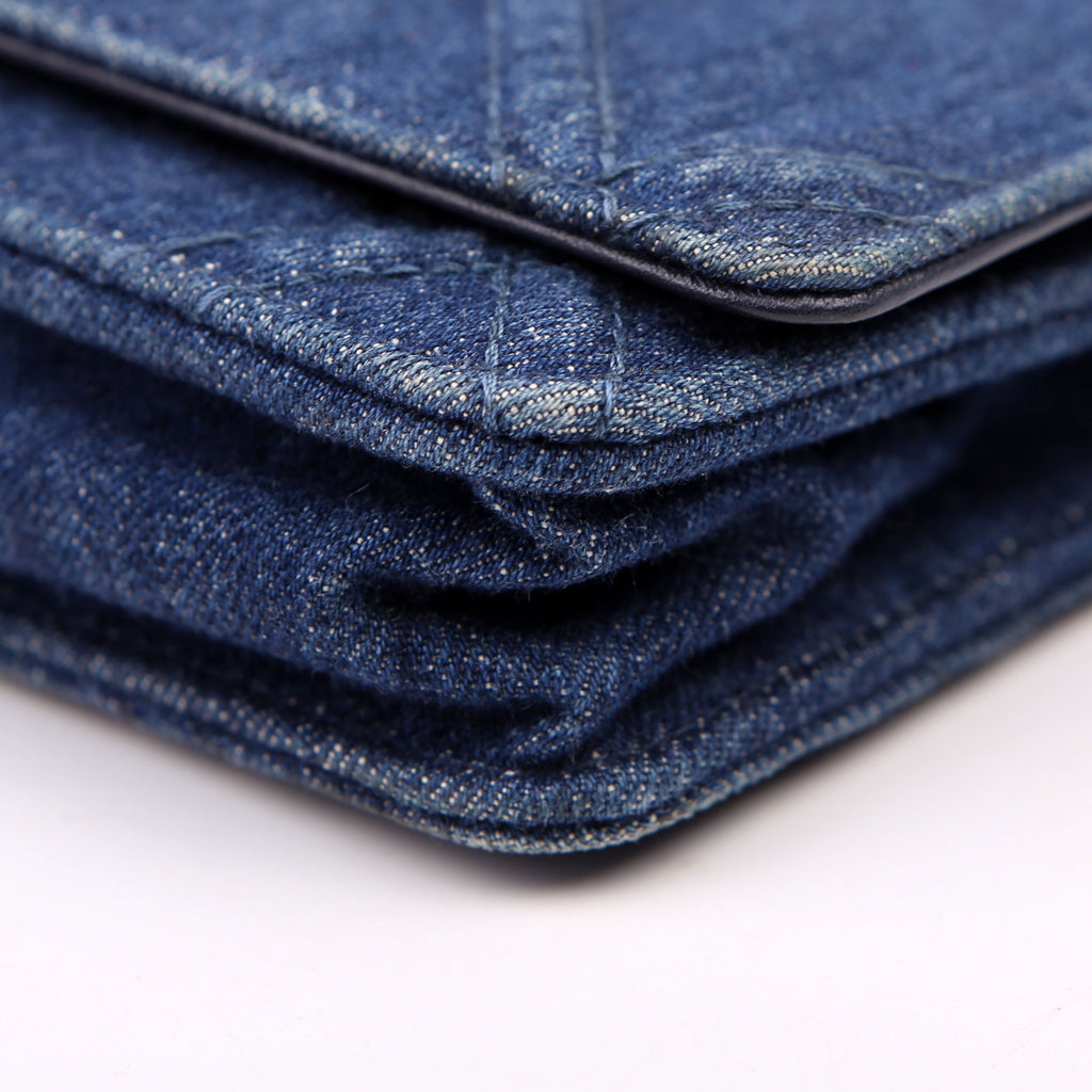 Chanel 19 WOC Quilted Denim RFID