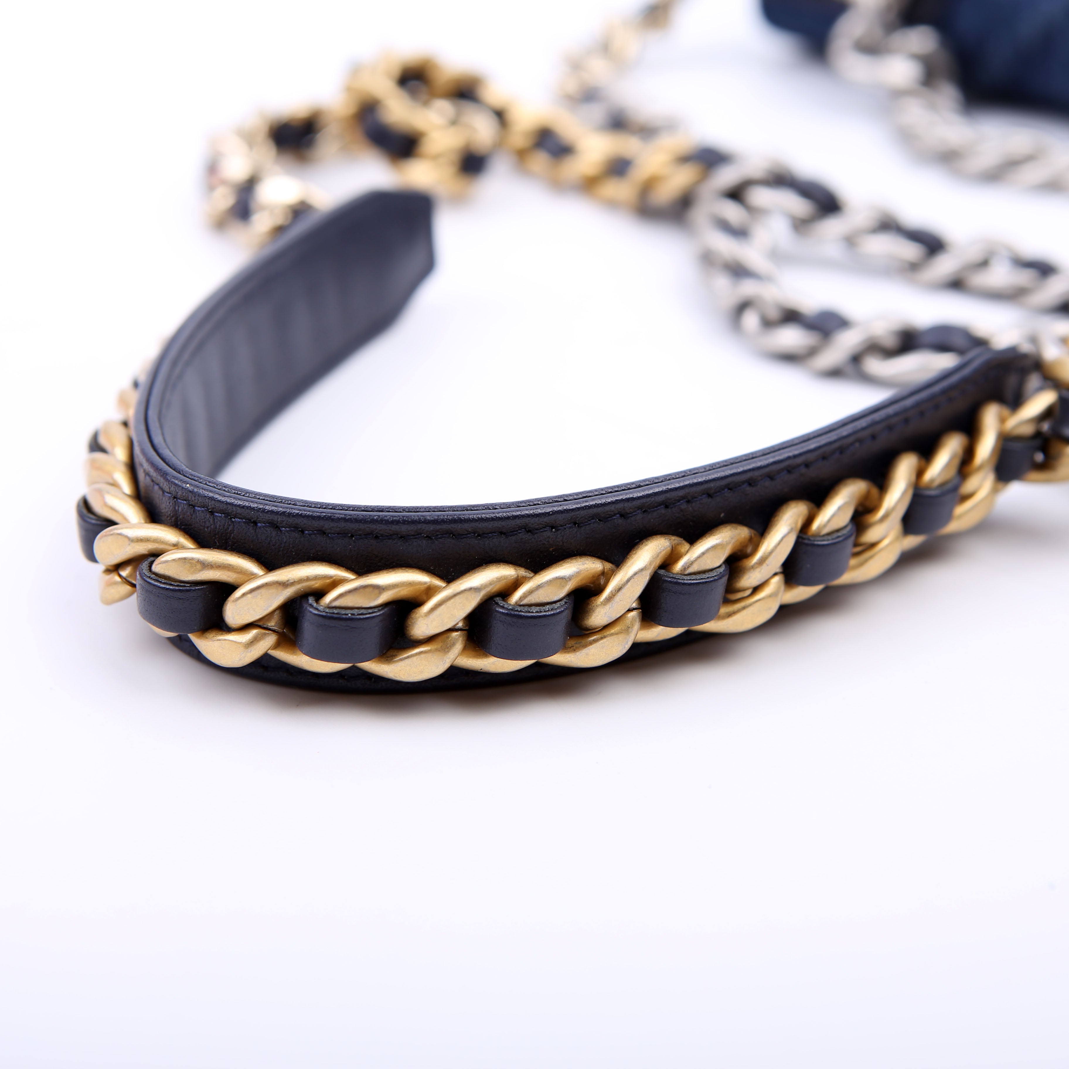 Chanel 19 WOC Quilted Denim RFID