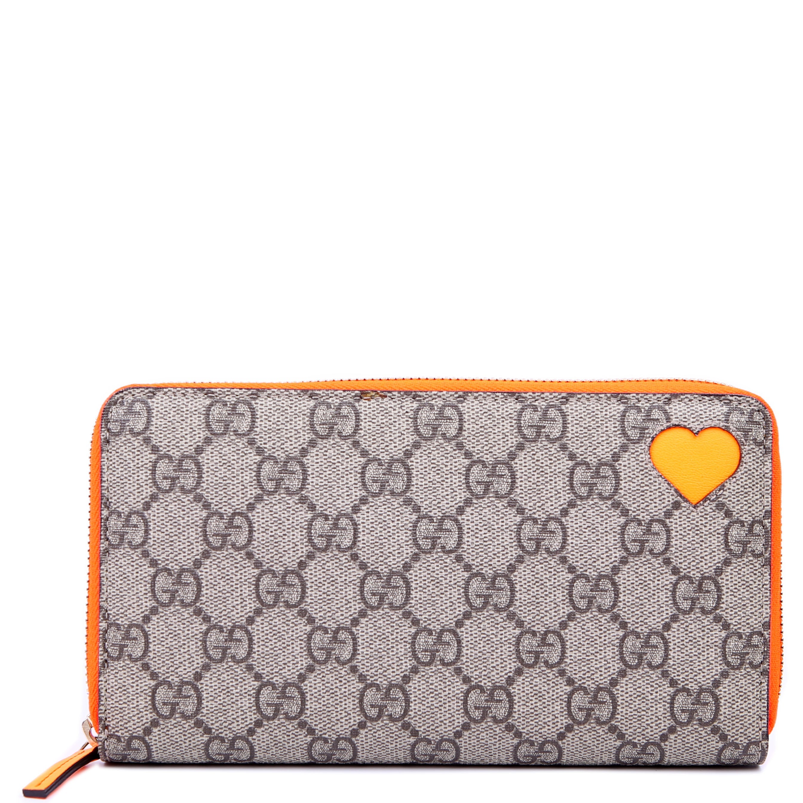 323224 GG Supreme Zip Around Wallet Orange