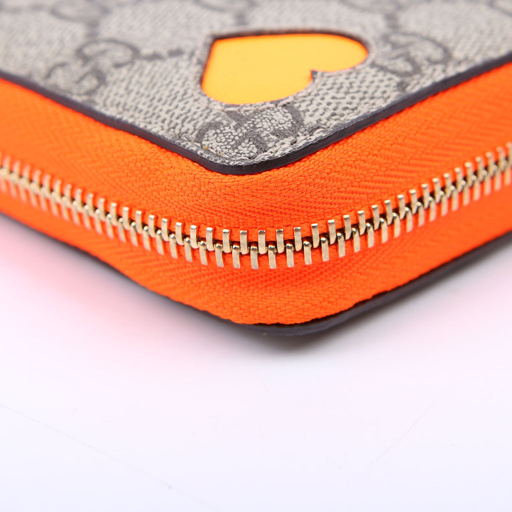 323224 GG Supreme Zip Around Wallet Orange