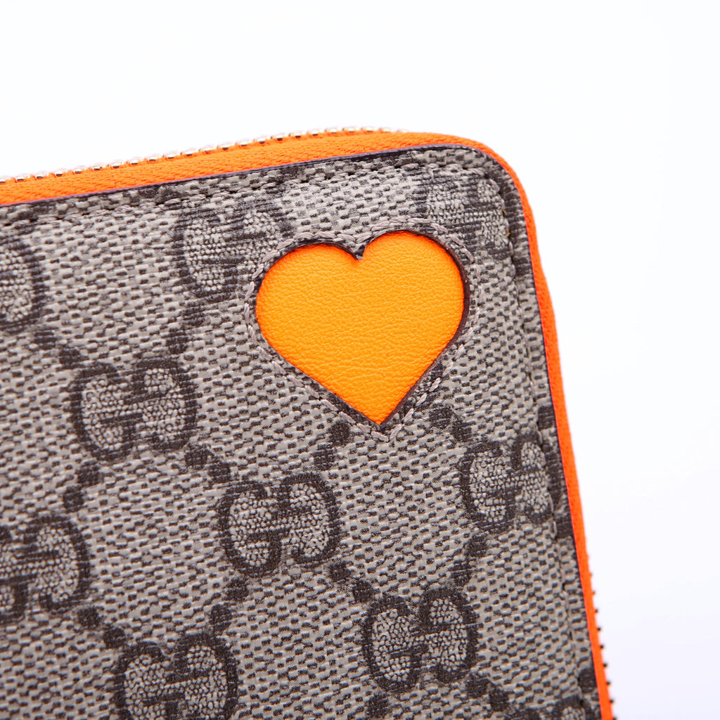 323224 GG Supreme Zip Around Wallet Orange