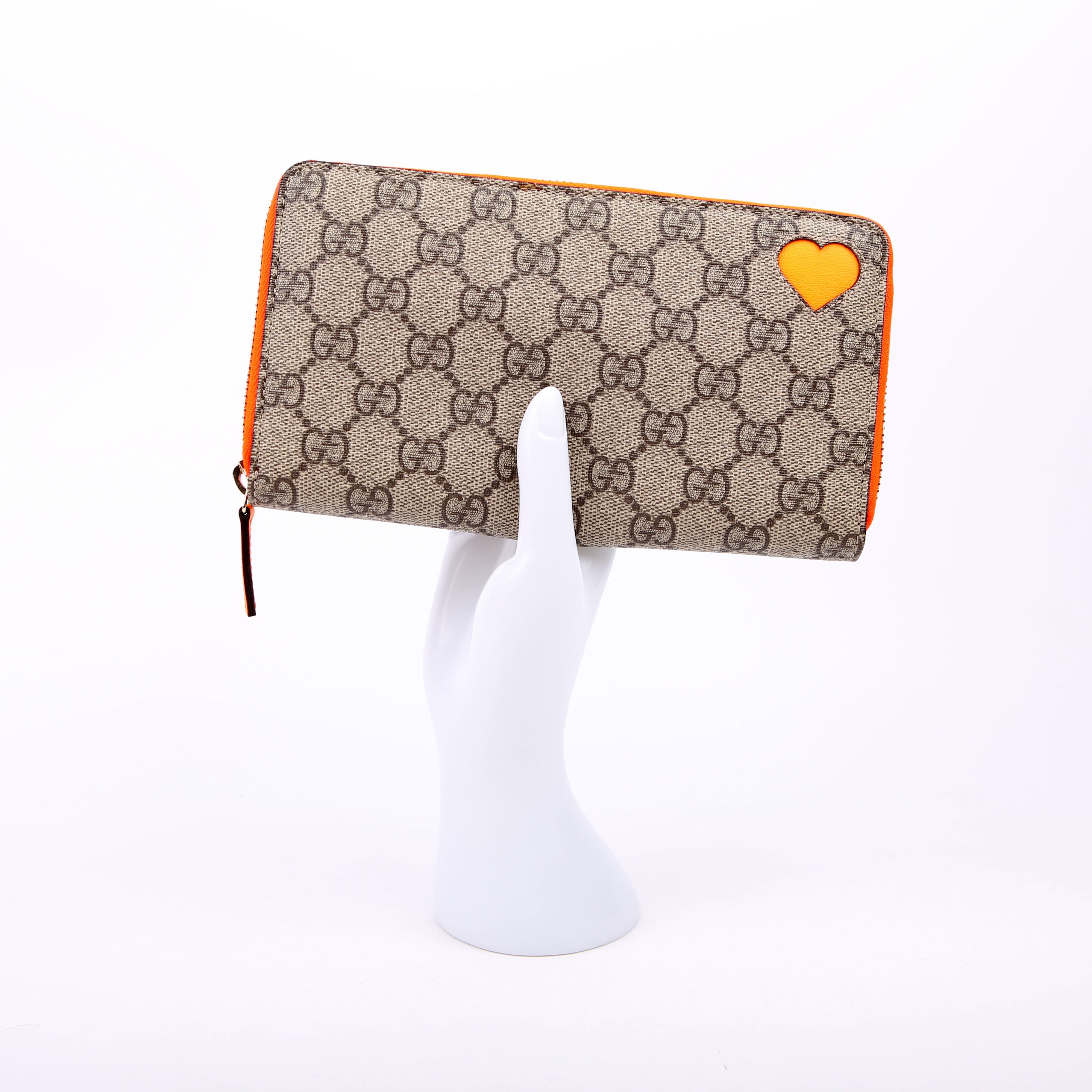 323224 GG Supreme Zip Around Wallet Orange
