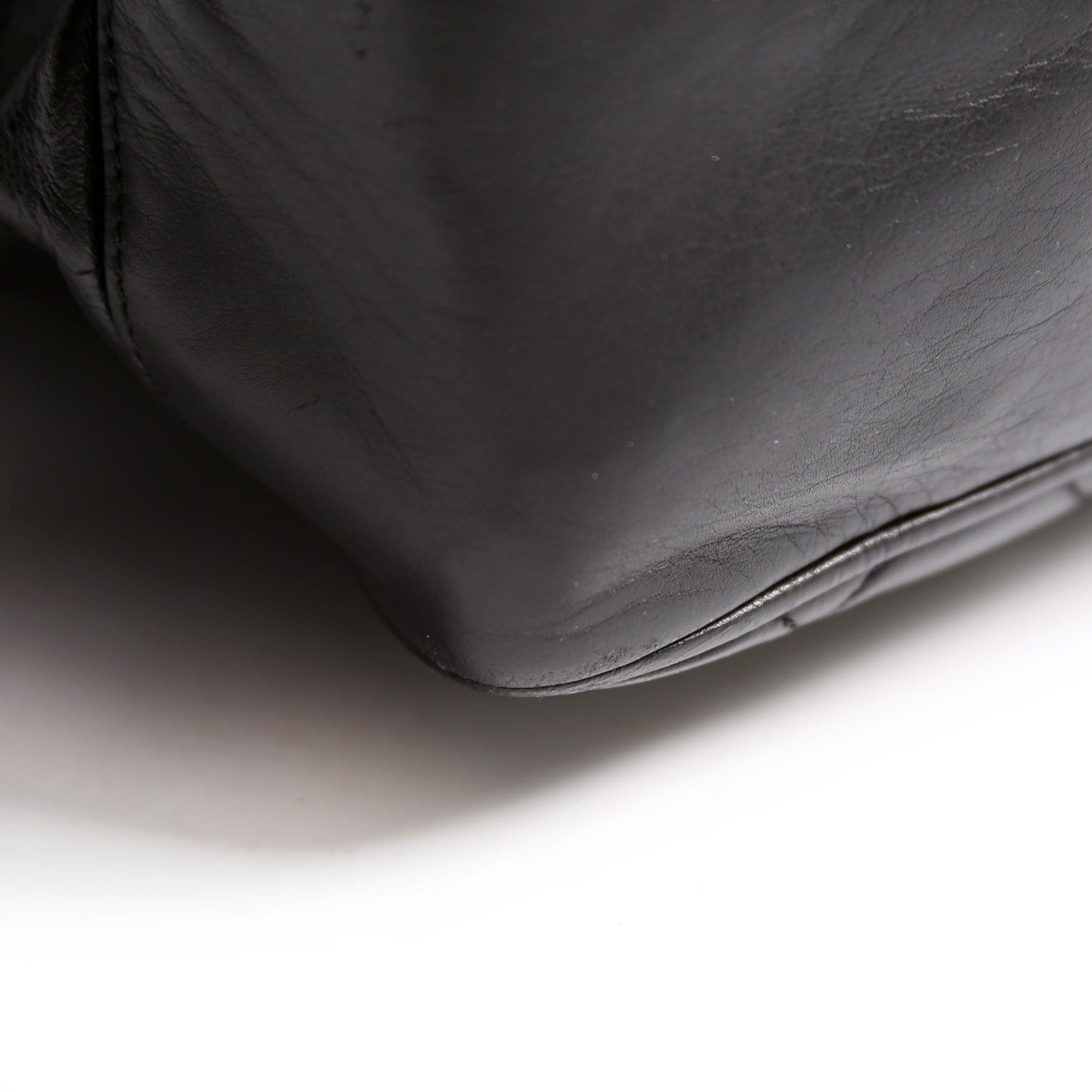 Quilted Lambskin Chain Shoulder Tote 1M Black