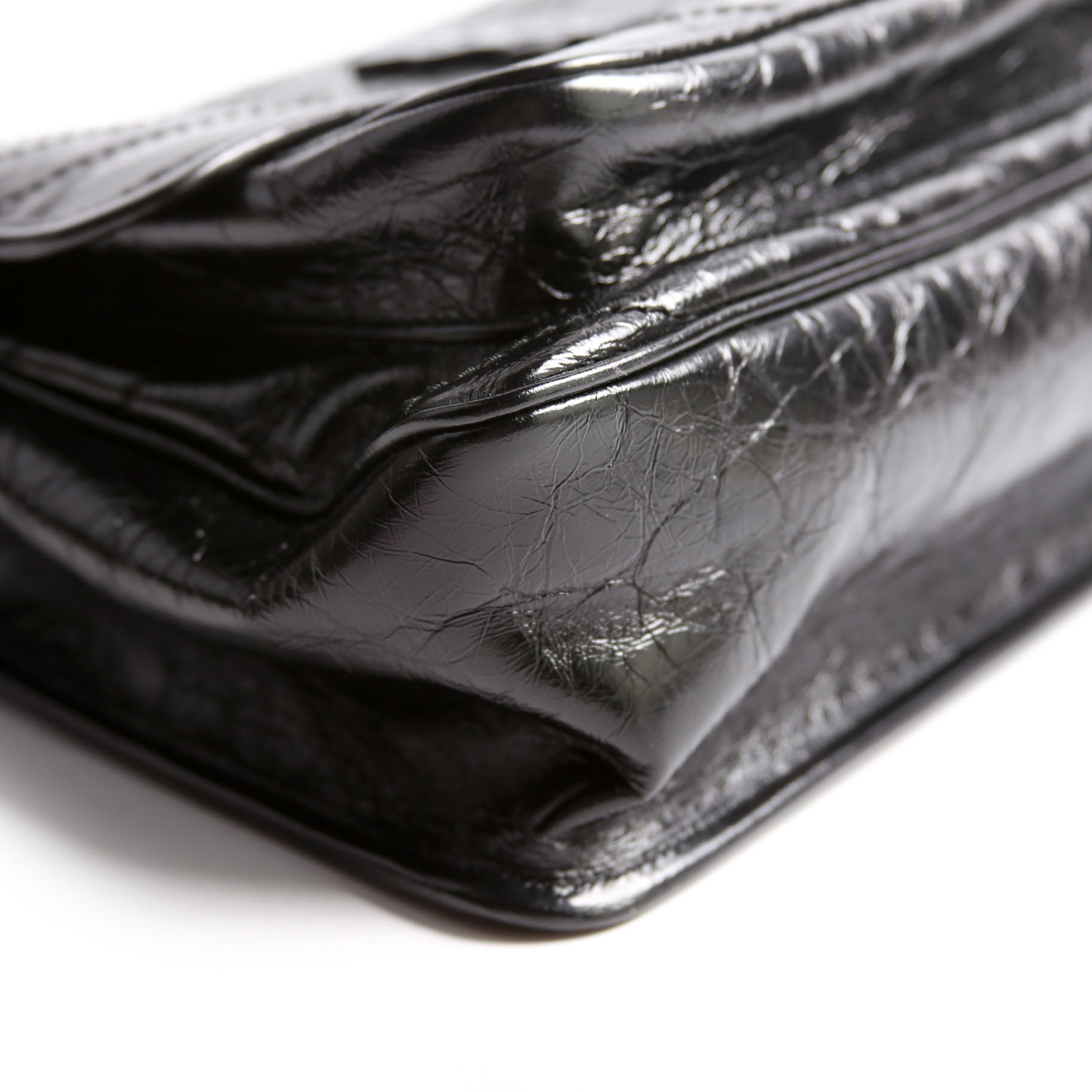 Niki Large Crinkled Leather 633157 Black