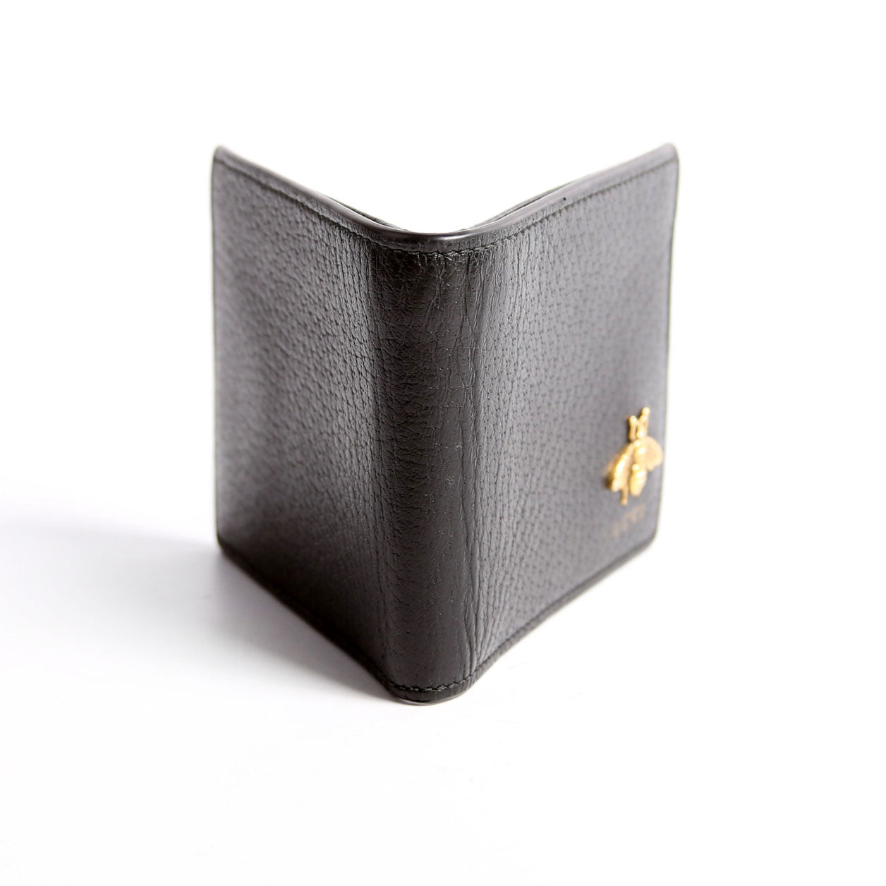 523664 Animalier Bee Leather Wallet Black