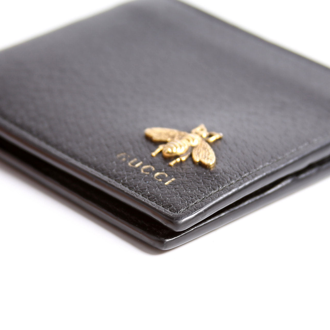 523664 Animalier Bee Leather Wallet Black