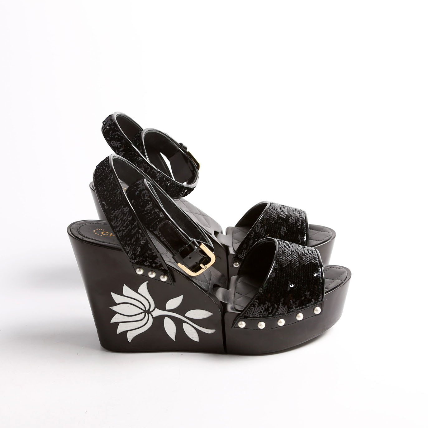 Camella Flower Hindged Wedges Size 37.5