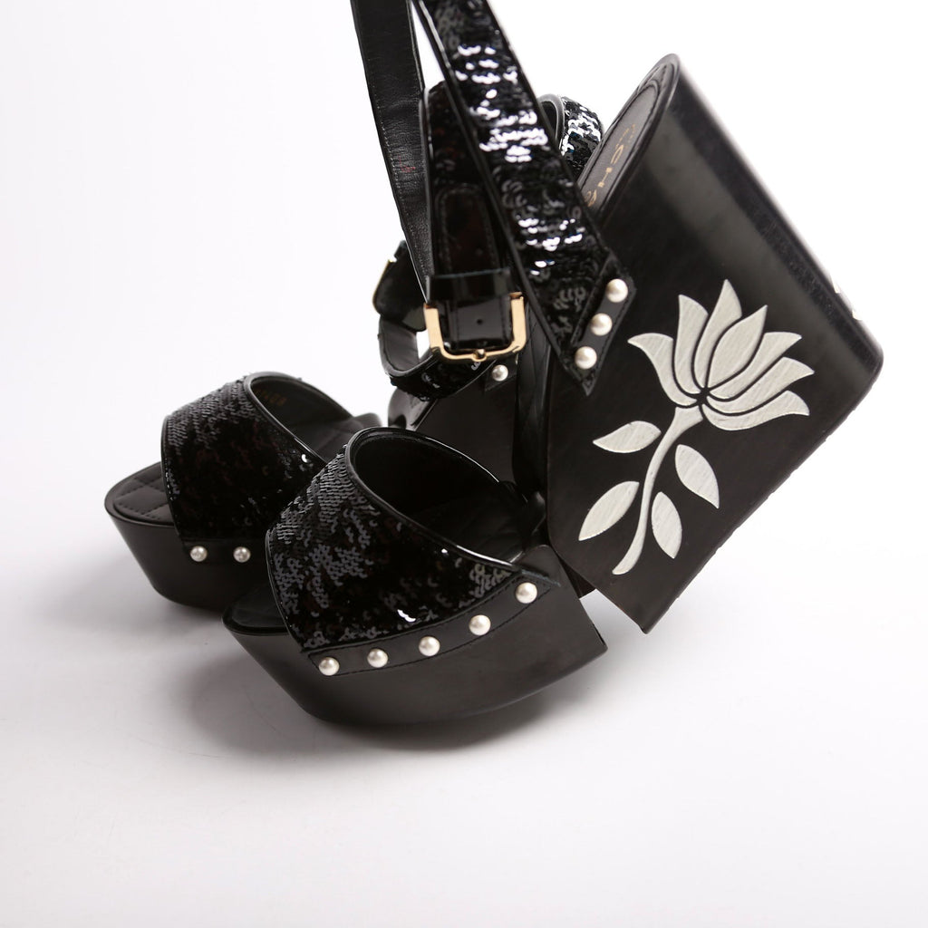 Camella Flower Hindged Wedges Size 37.5