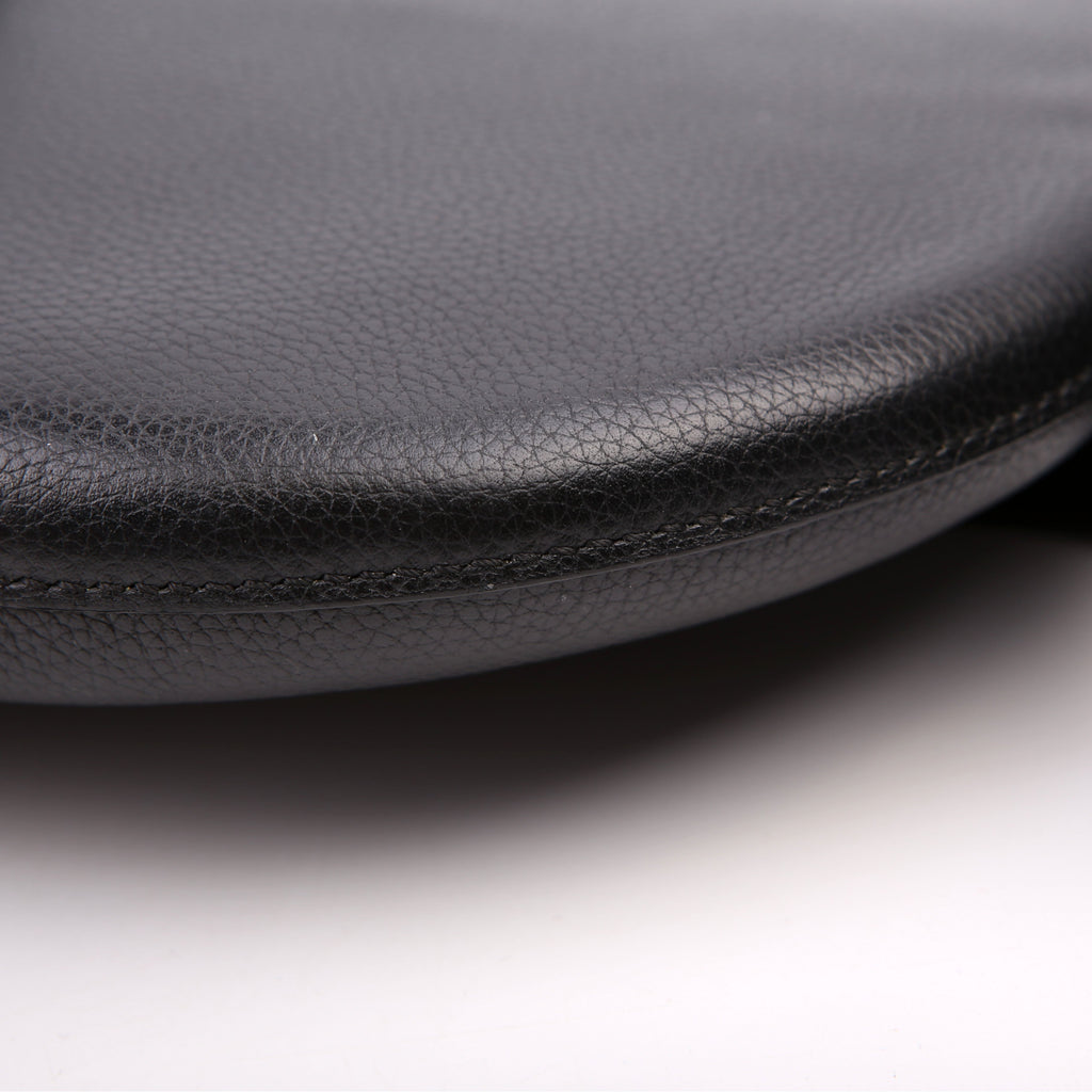 Anne Grain Calfskin Saddle Bag Black