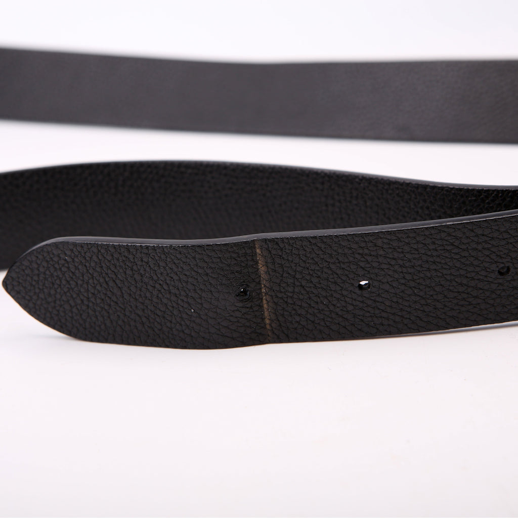 Anne Grain Calfskin Saddle Bag Black