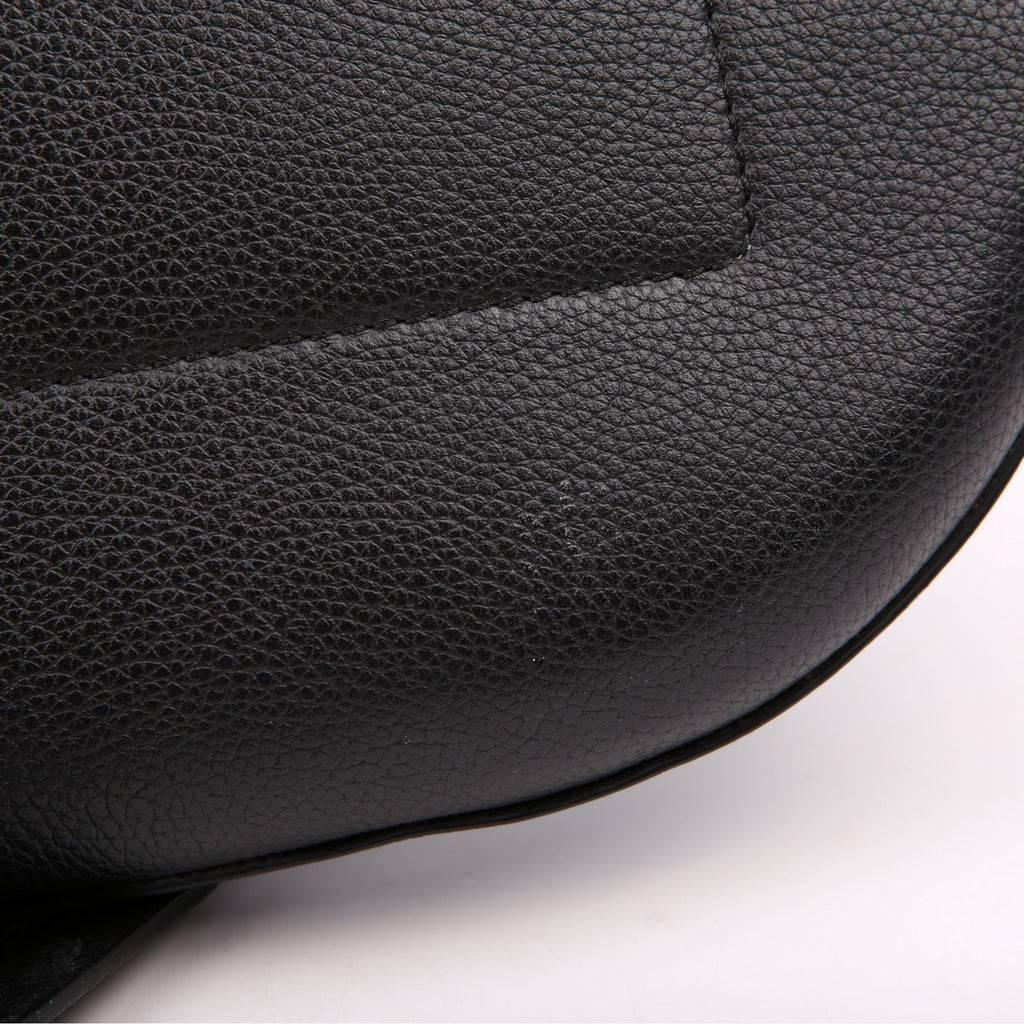 Anne Grain Calfskin Saddle Bag Black