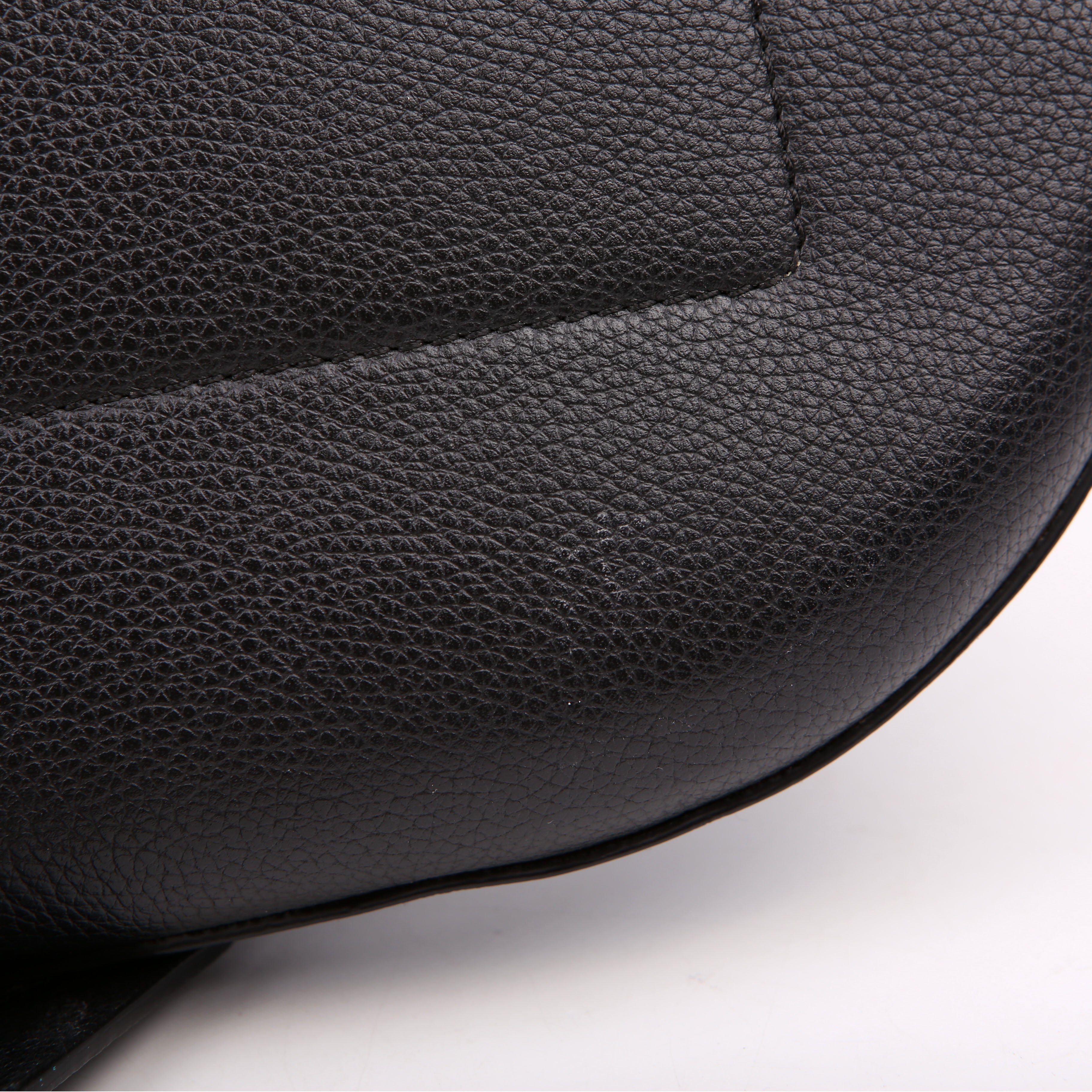Anne Grain Calfskin Saddle Bag Black