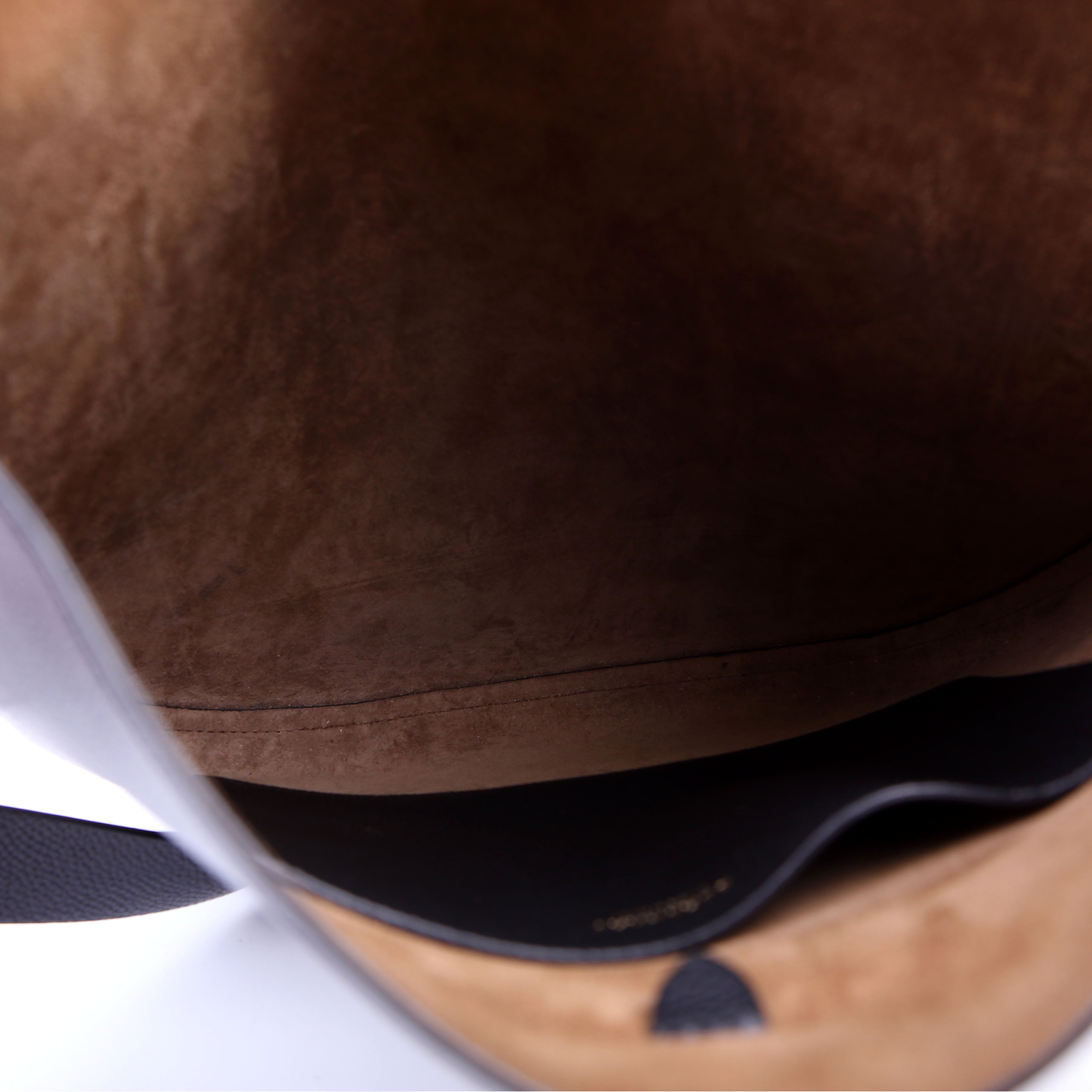 Anne Grain Calfskin Saddle Bag Black
