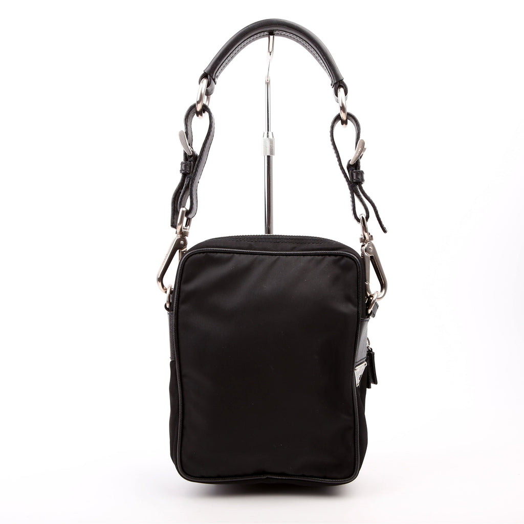 BR2159 Nylon Semitracolla Shoulder Bag Black