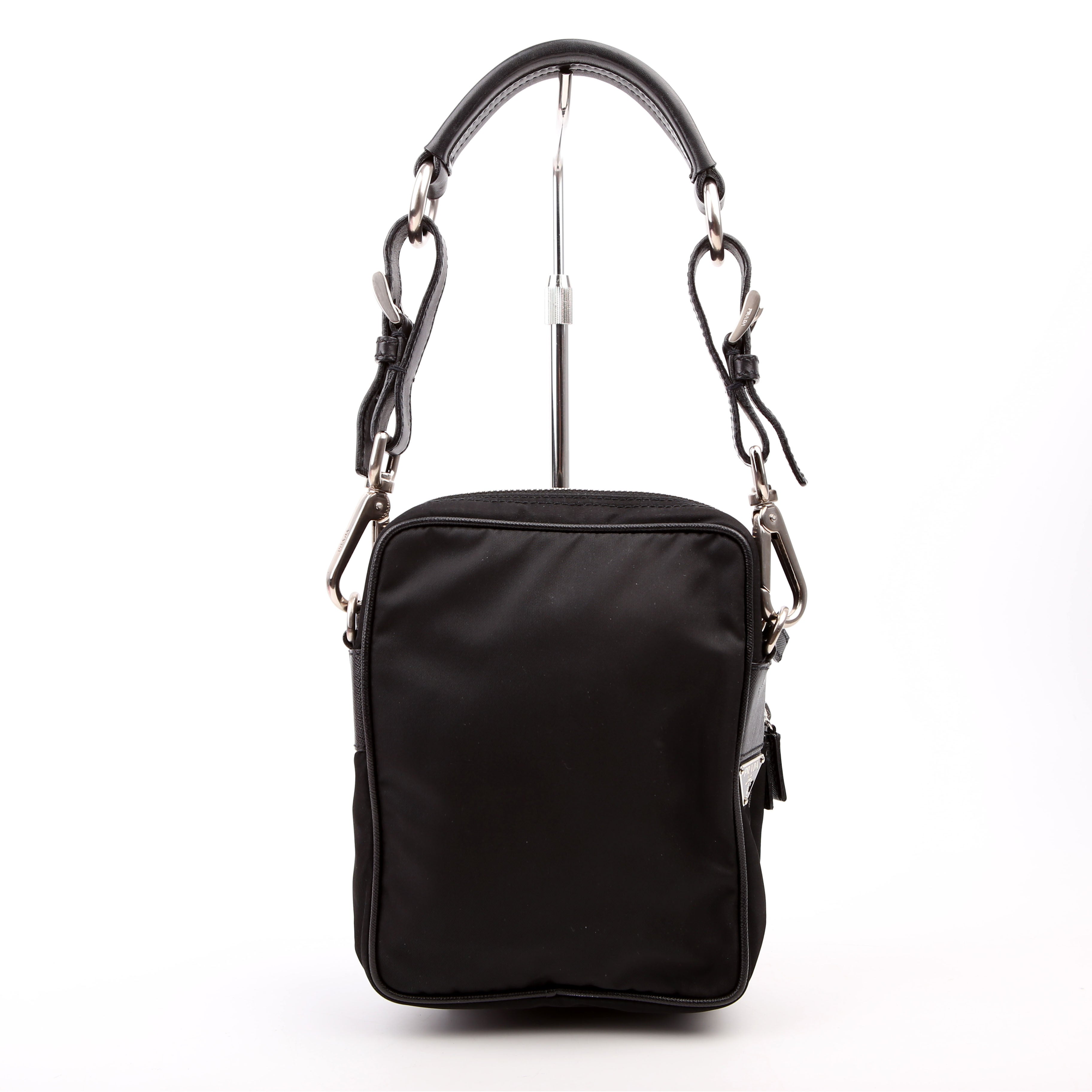BR2159 Nylon Semitracolla Shoulder Bag Black