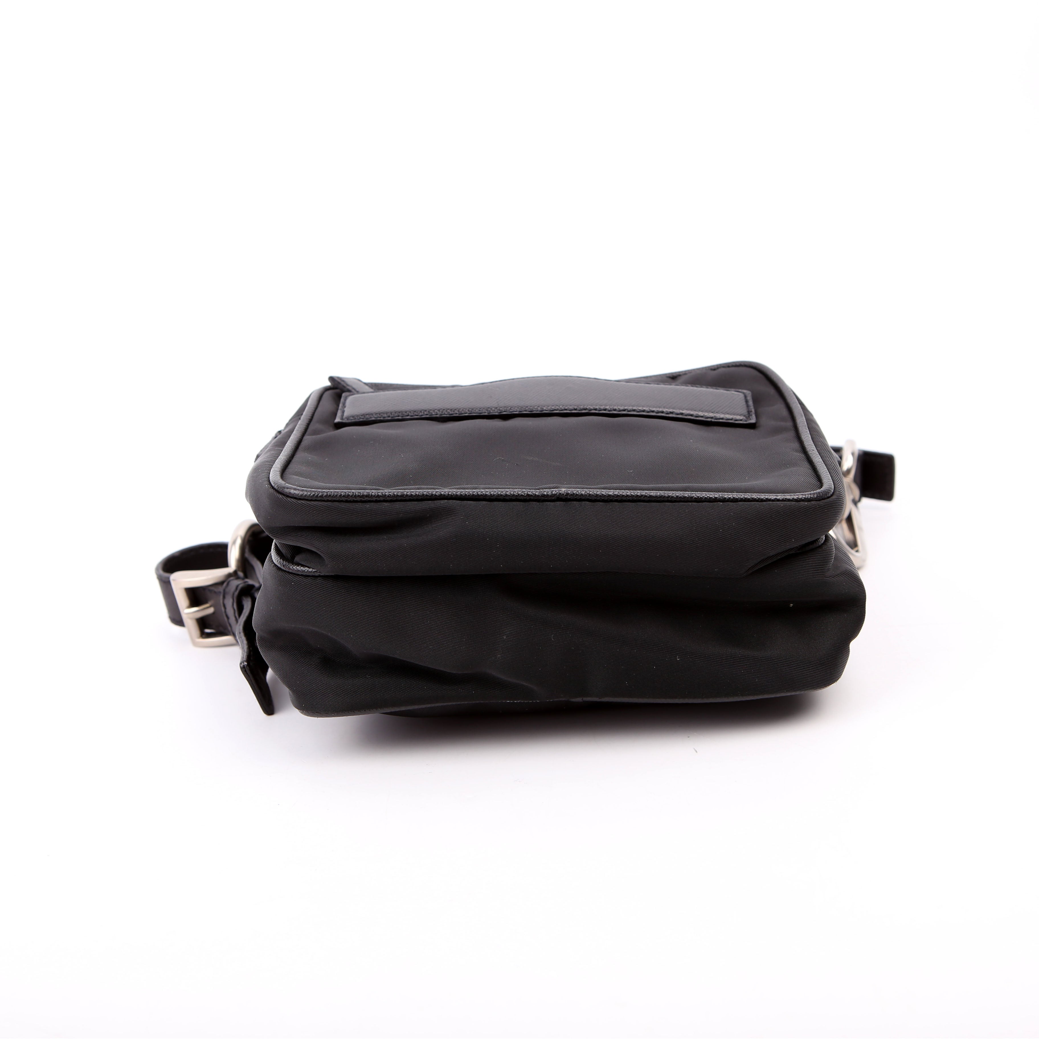 BR2159 Nylon Semitracolla Shoulder Bag Black