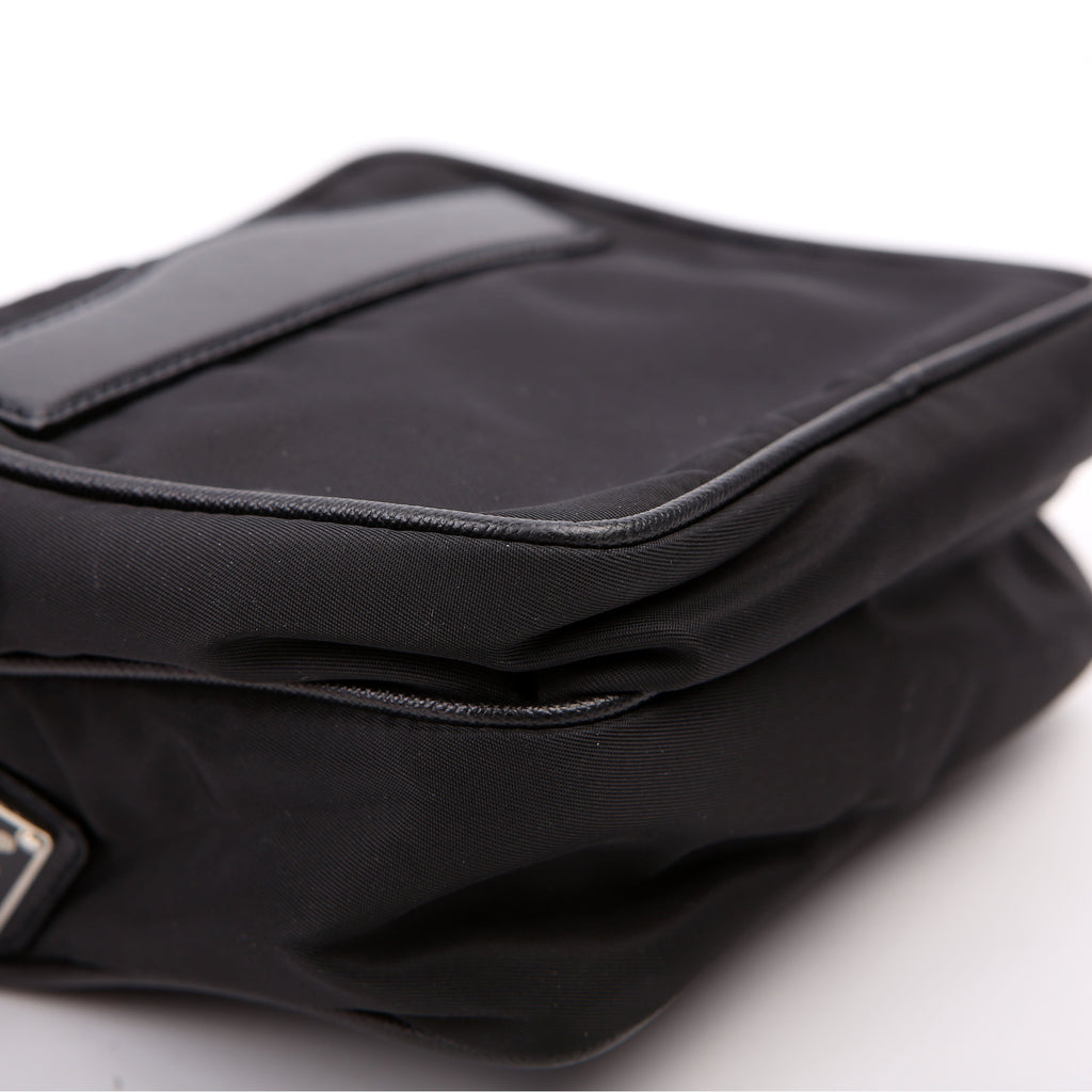 BR2159 Nylon Semitracolla Shoulder Bag Black