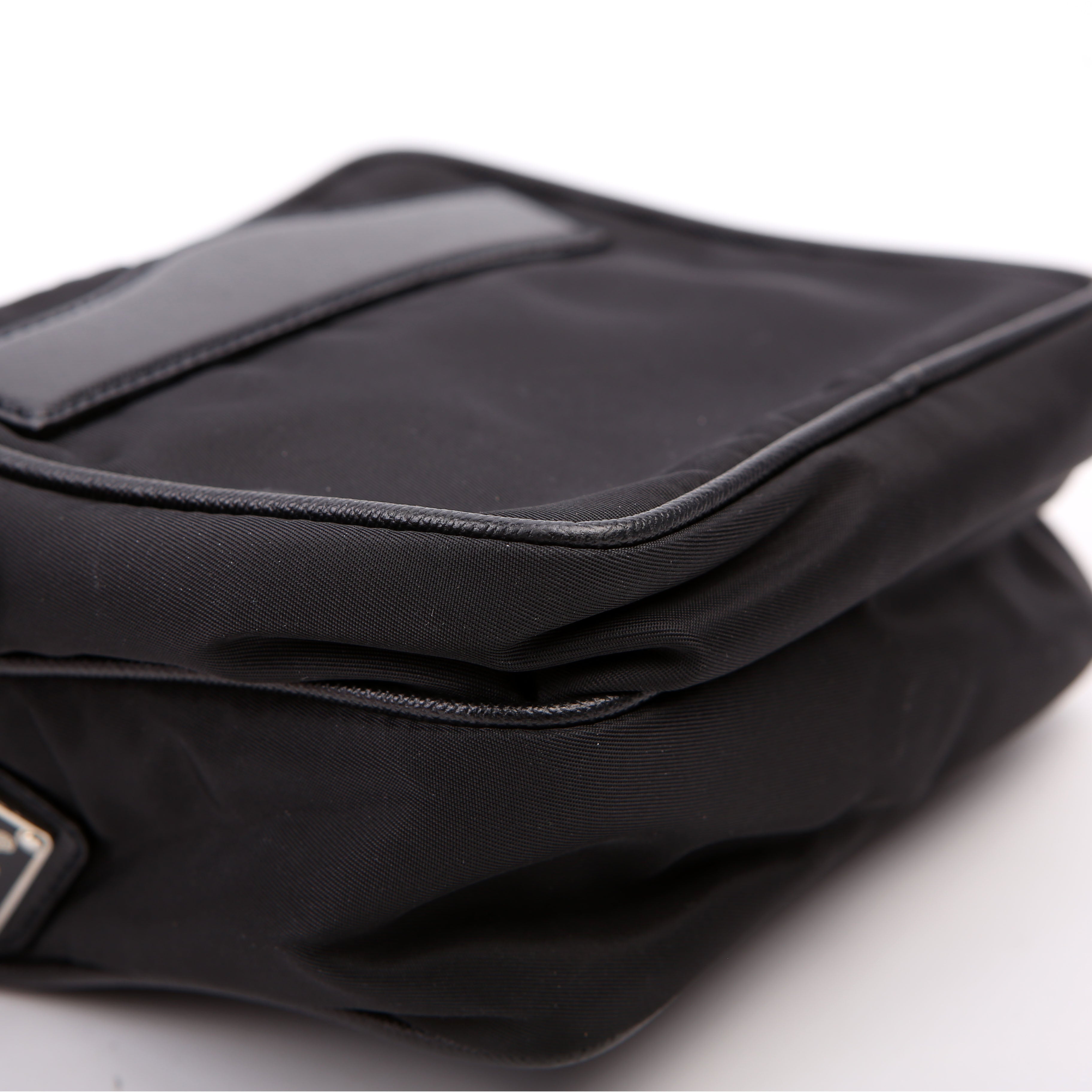BR2159 Nylon Semitracolla Shoulder Bag Black