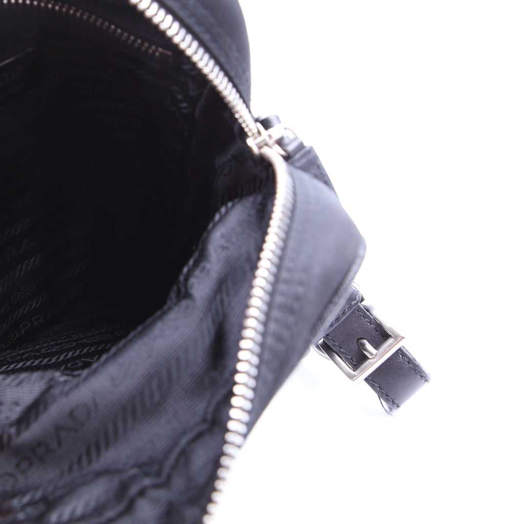 BR2159 Nylon Semitracolla Shoulder Bag Black