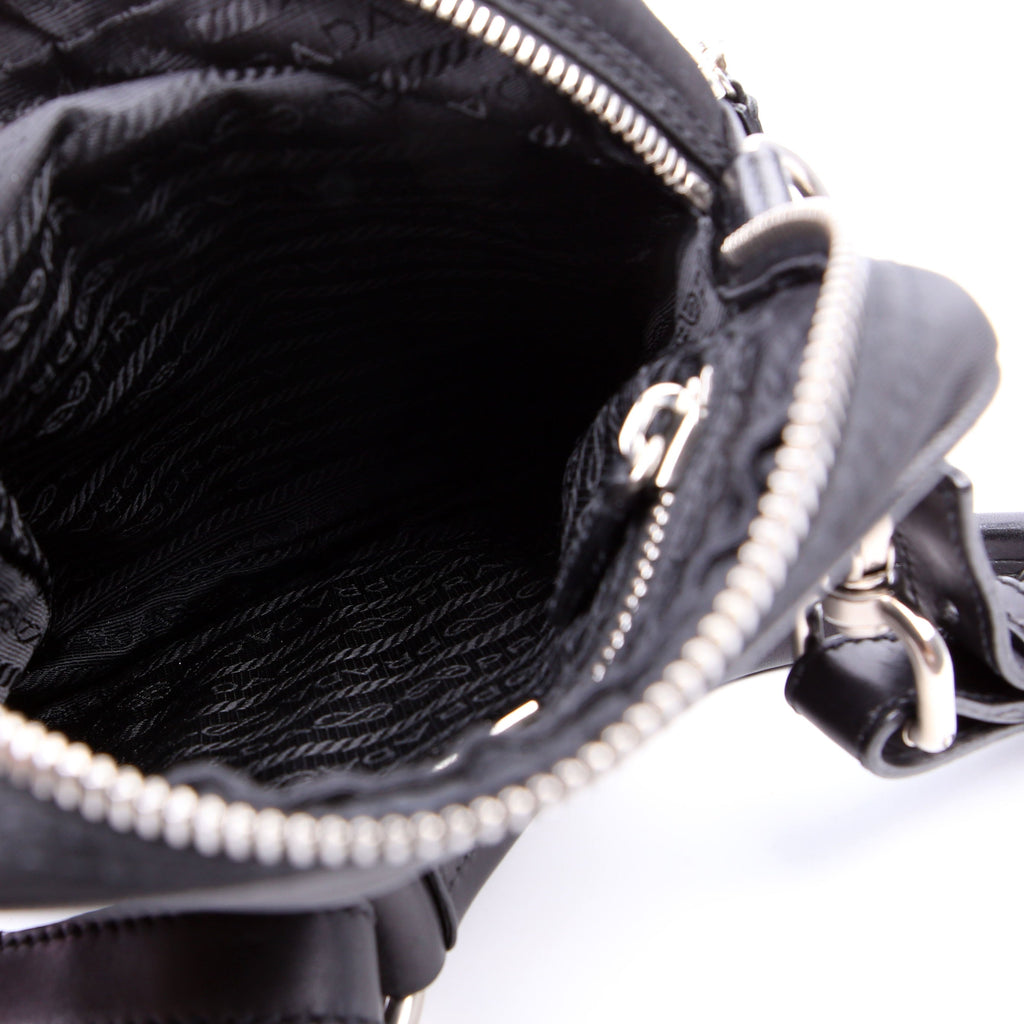 BR2159 Nylon Semitracolla Shoulder Bag Black