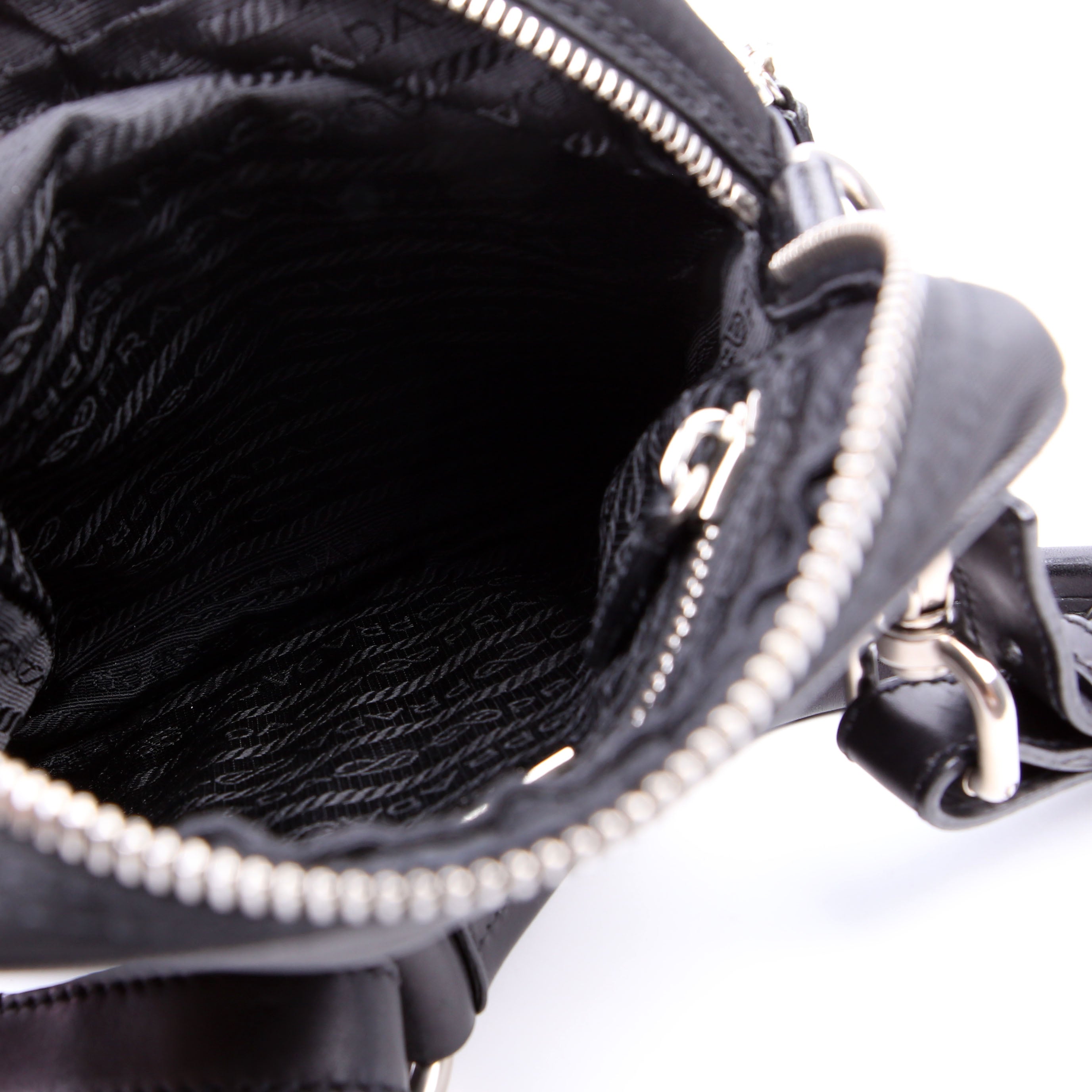 BR2159 Nylon Semitracolla Shoulder Bag Black