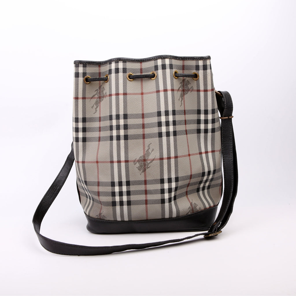 Haymarket Check Medium Bucket Vintage Grey