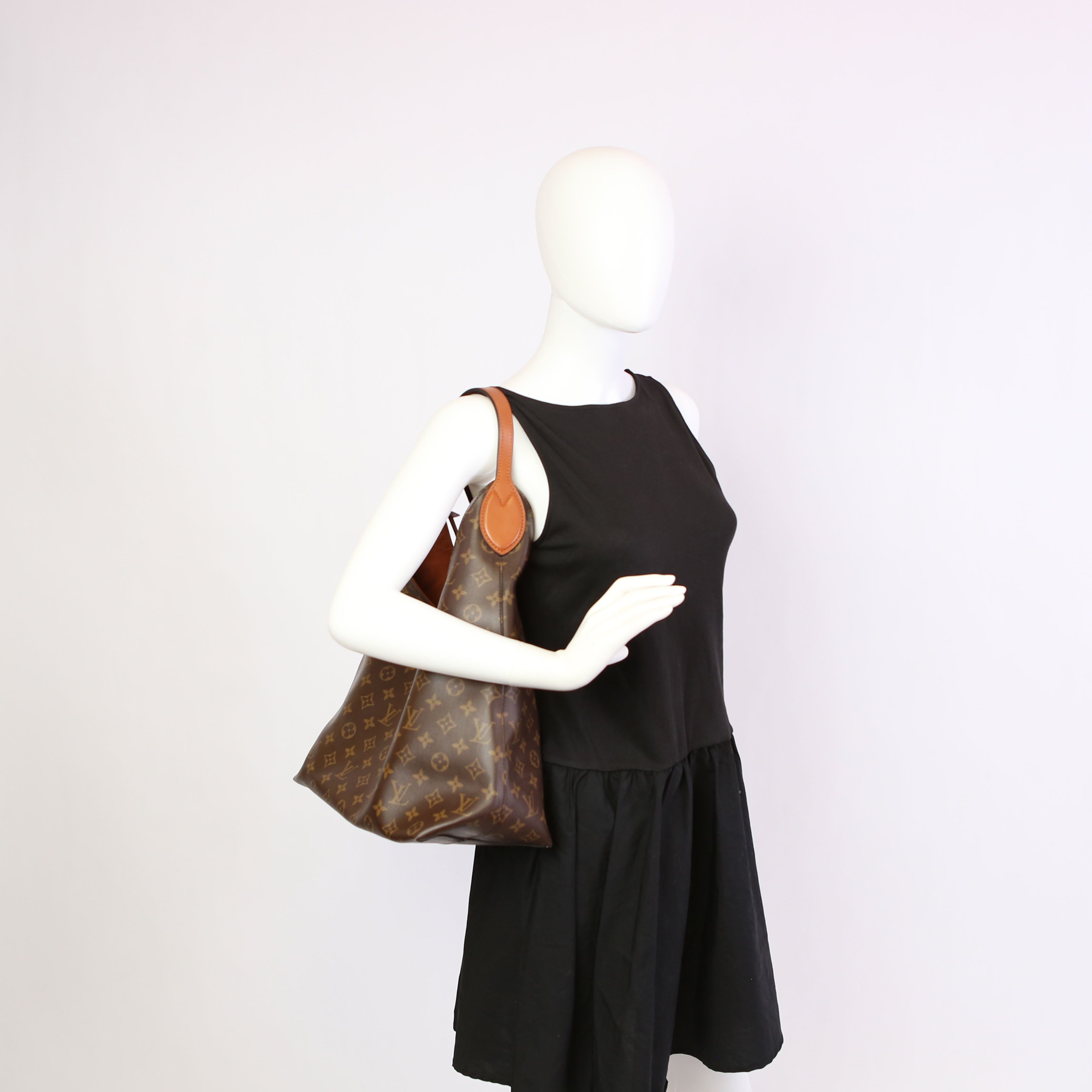Flower Hobo Monogram Brown