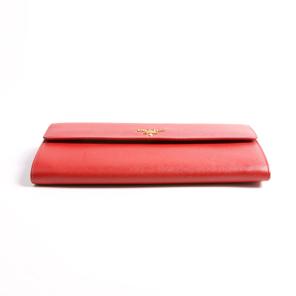 Saffiano Clutch Red