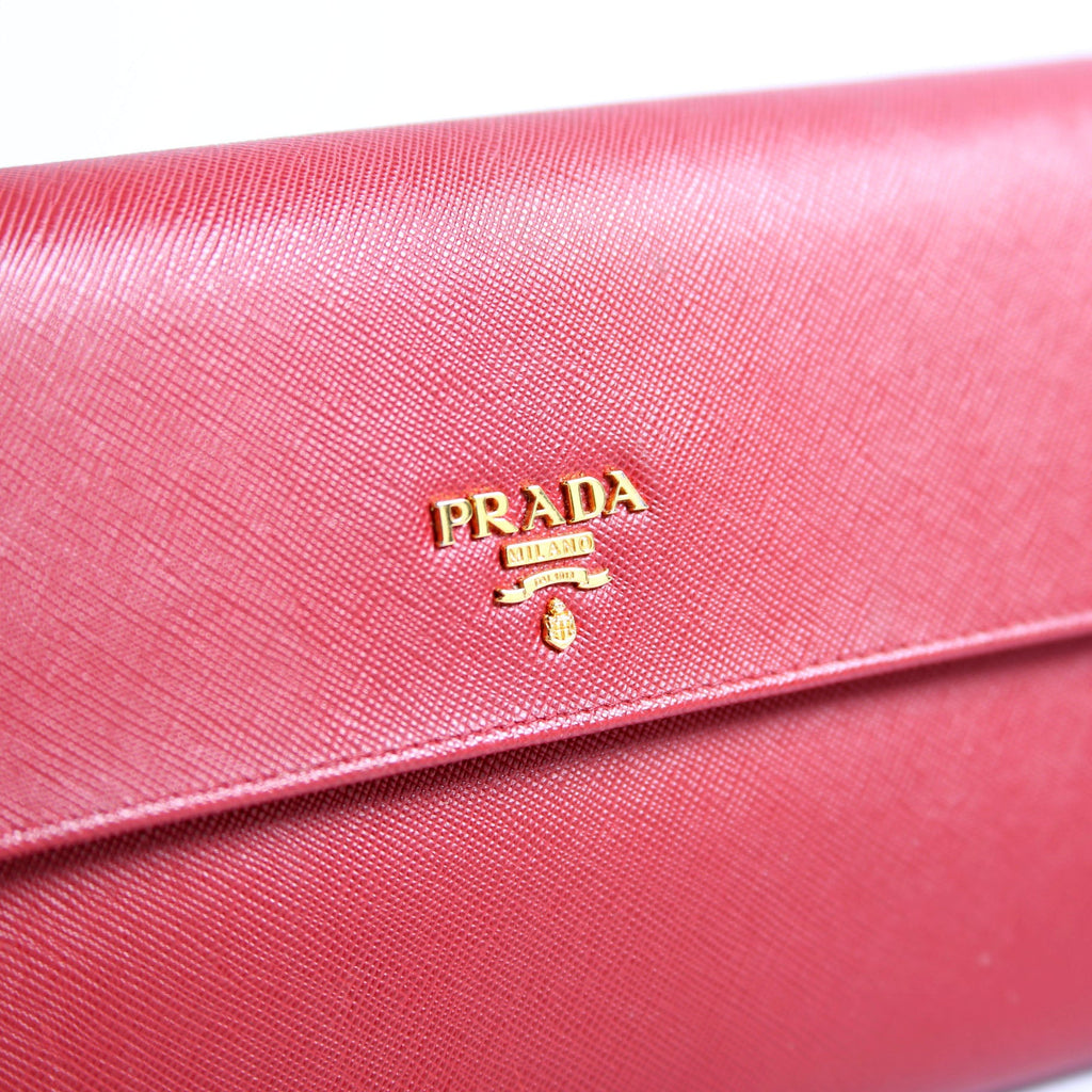 Saffiano Clutch Red