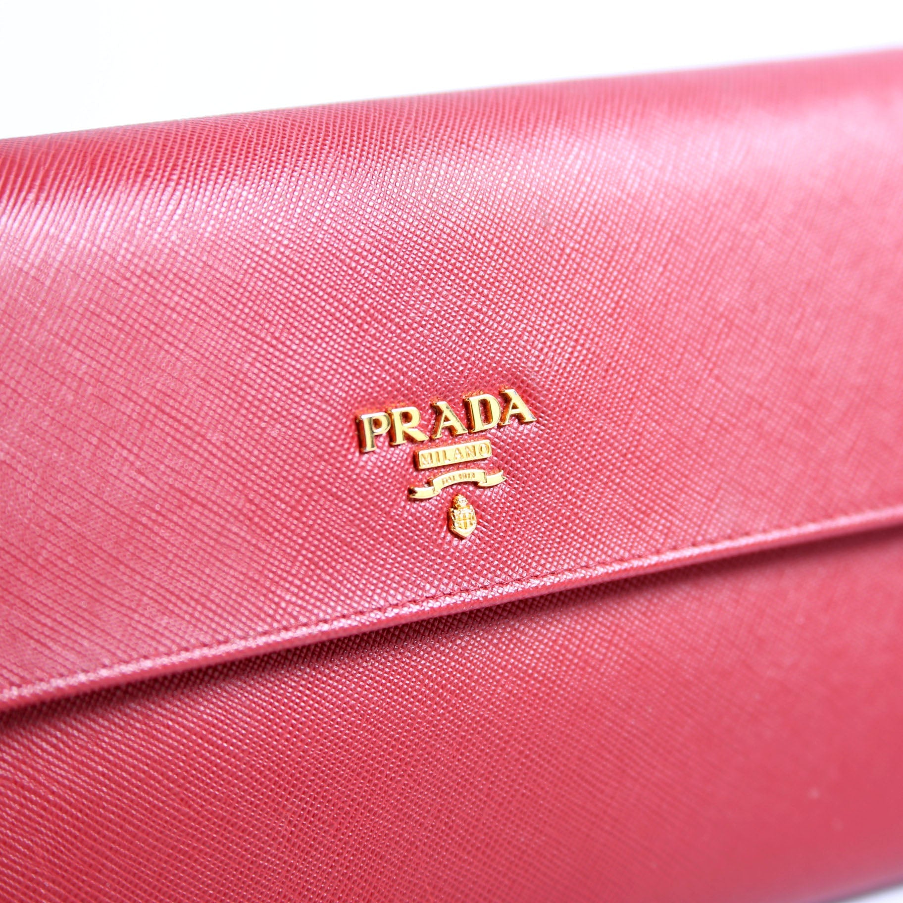 Saffiano Clutch Red