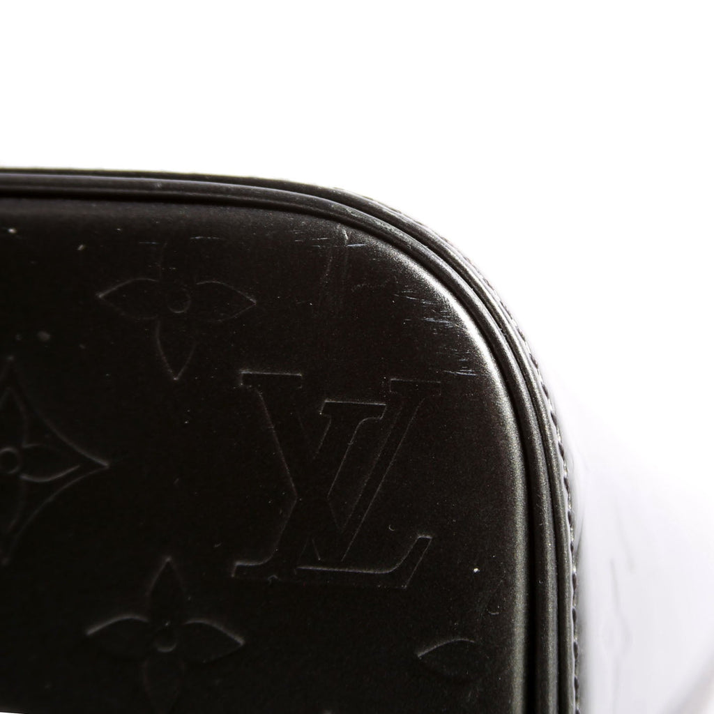 Stockton Monogram Mat Leather Gray