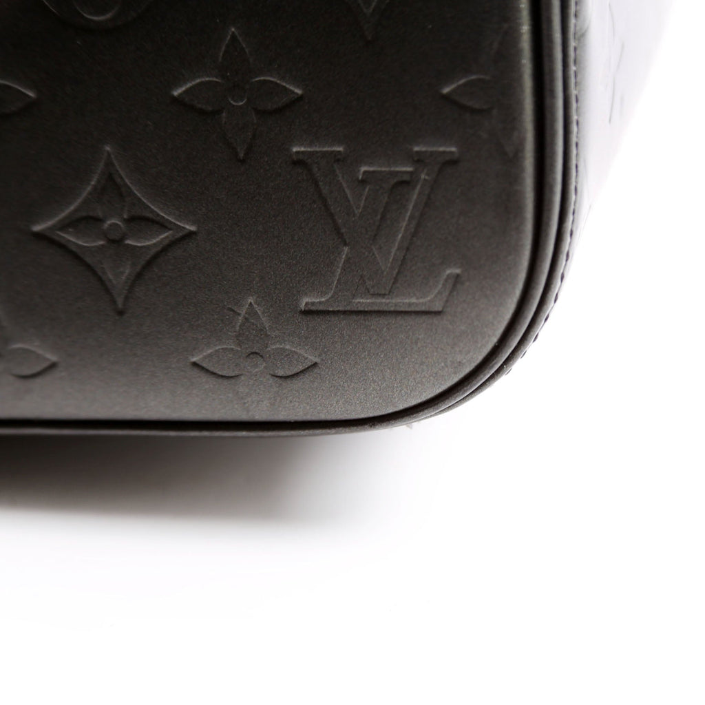 Stockton Monogram Mat Leather Gray
