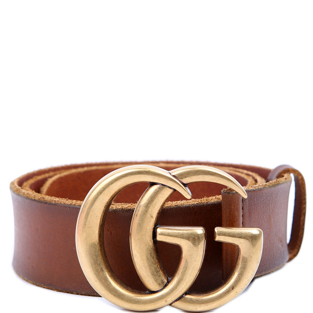 409416 Marmont Leather Belt Size 80/32 Brown