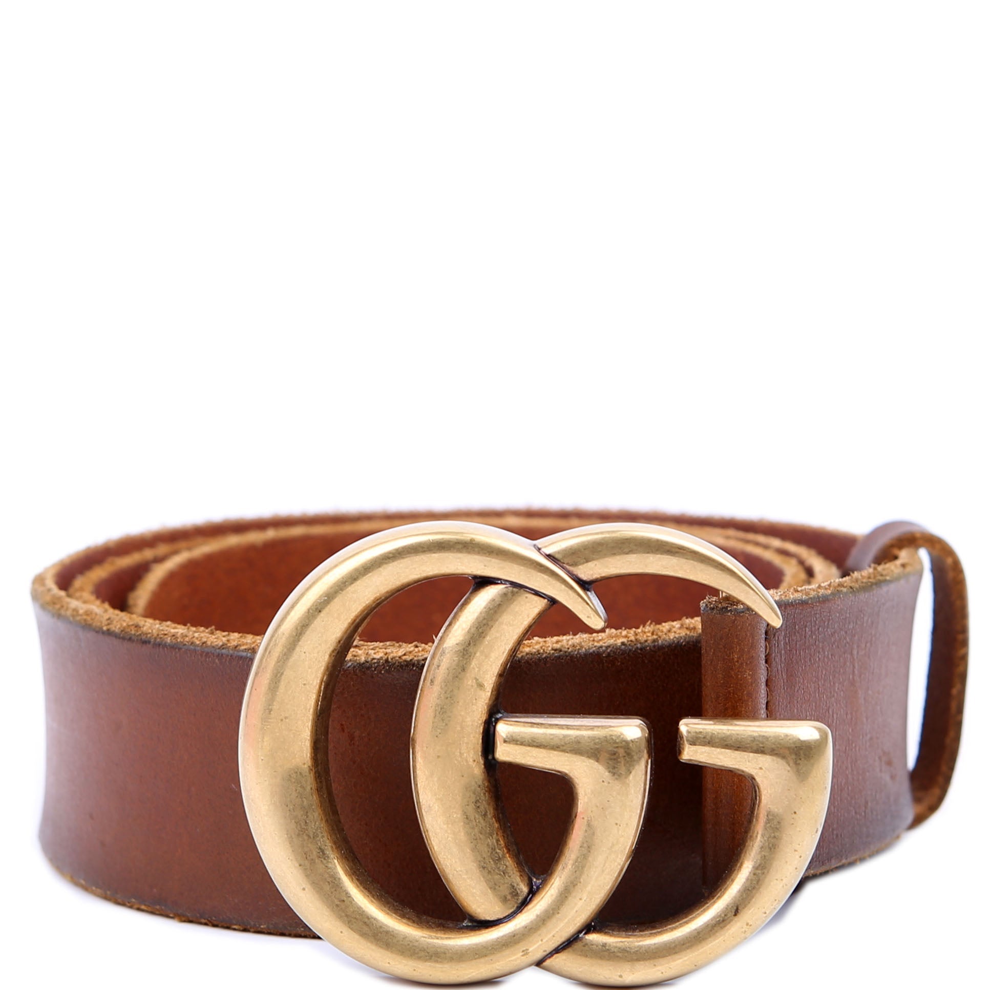409416 Marmont Leather Belt Size 80/32 Brown