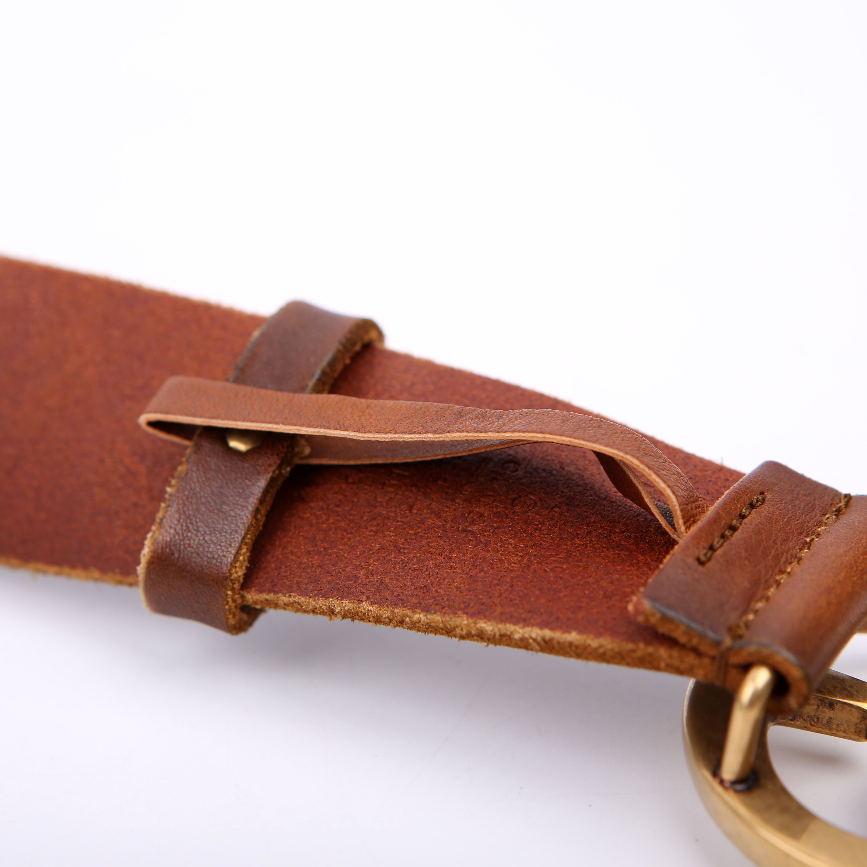409416 Marmont Leather Belt Size 80/32 Brown