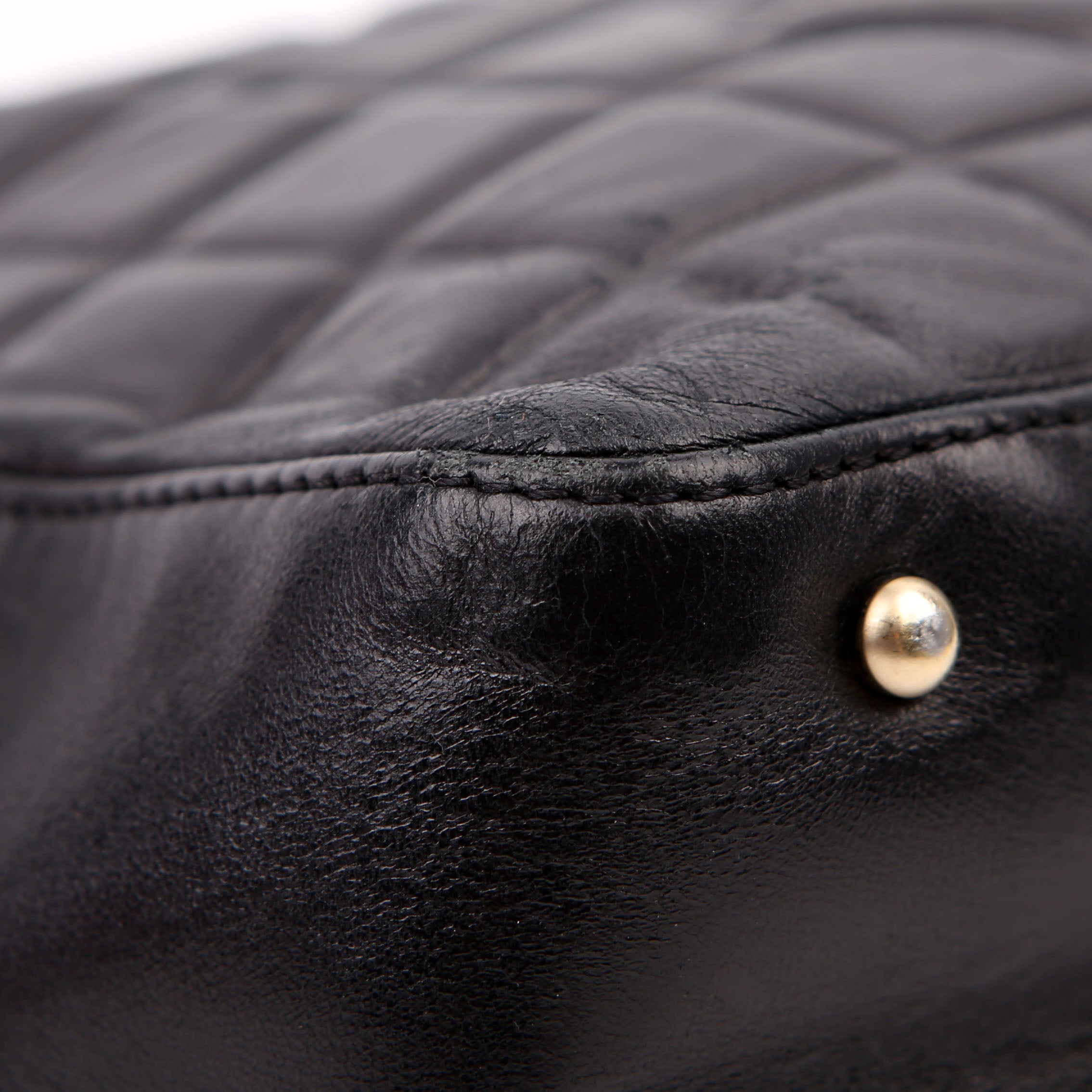Chocolate Bar Shoulder Bag Lambskin Black