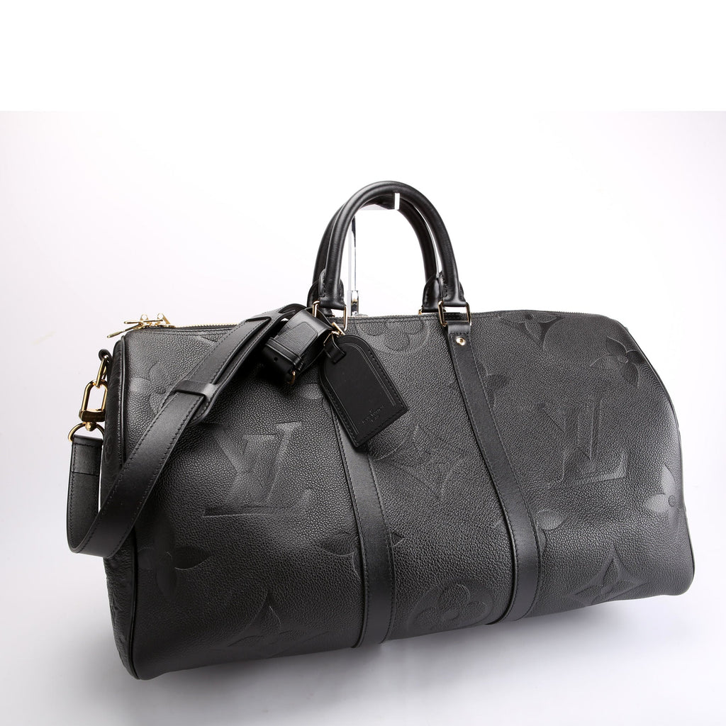 Keepall 45 Bandouliere Giant Empreinte Black