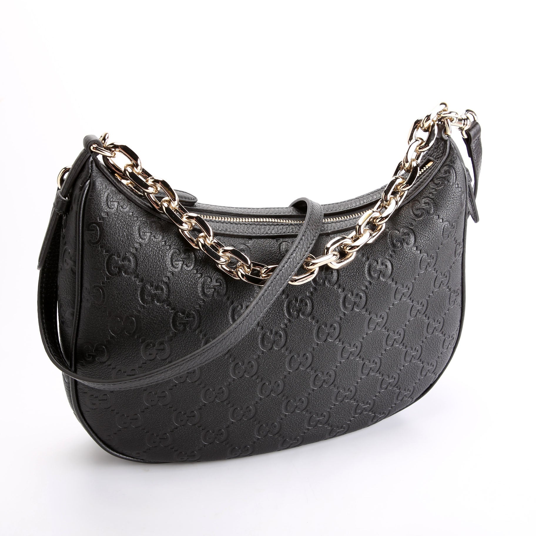 820453 GG Emblem Shoulder Large Black