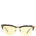 GG0660S Bamboo Frame Sunglasses Black/Gold
