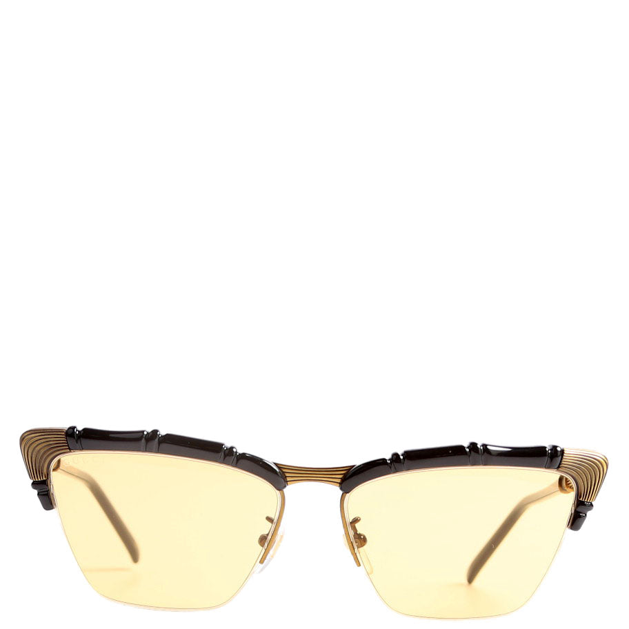 GG0660S Bamboo Frame Sunglasses Black/Gold
