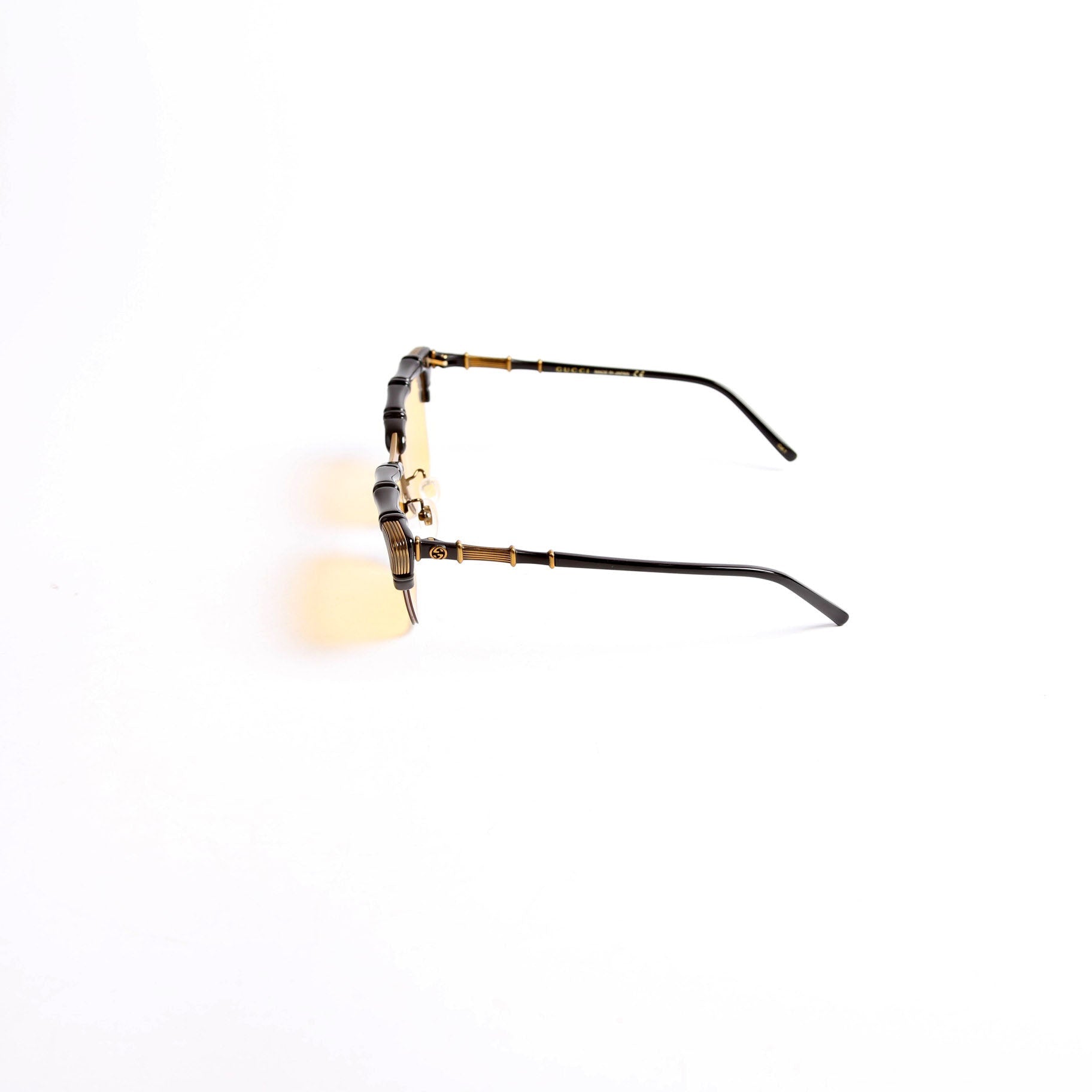 GG0660S Bamboo Frame Sunglasses Black/Gold