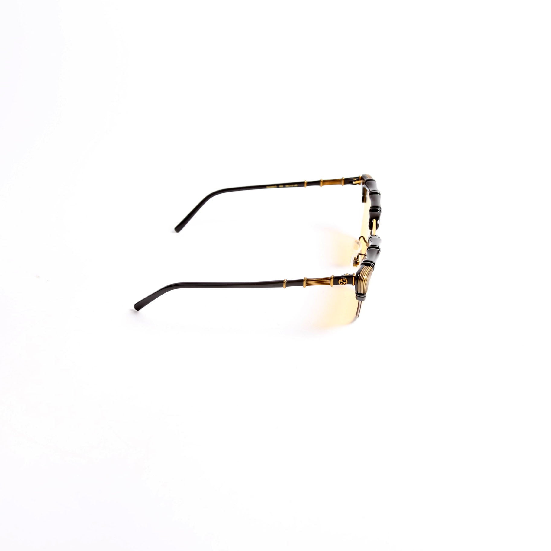 GG0660S Bamboo Frame Sunglasses Black/Gold
