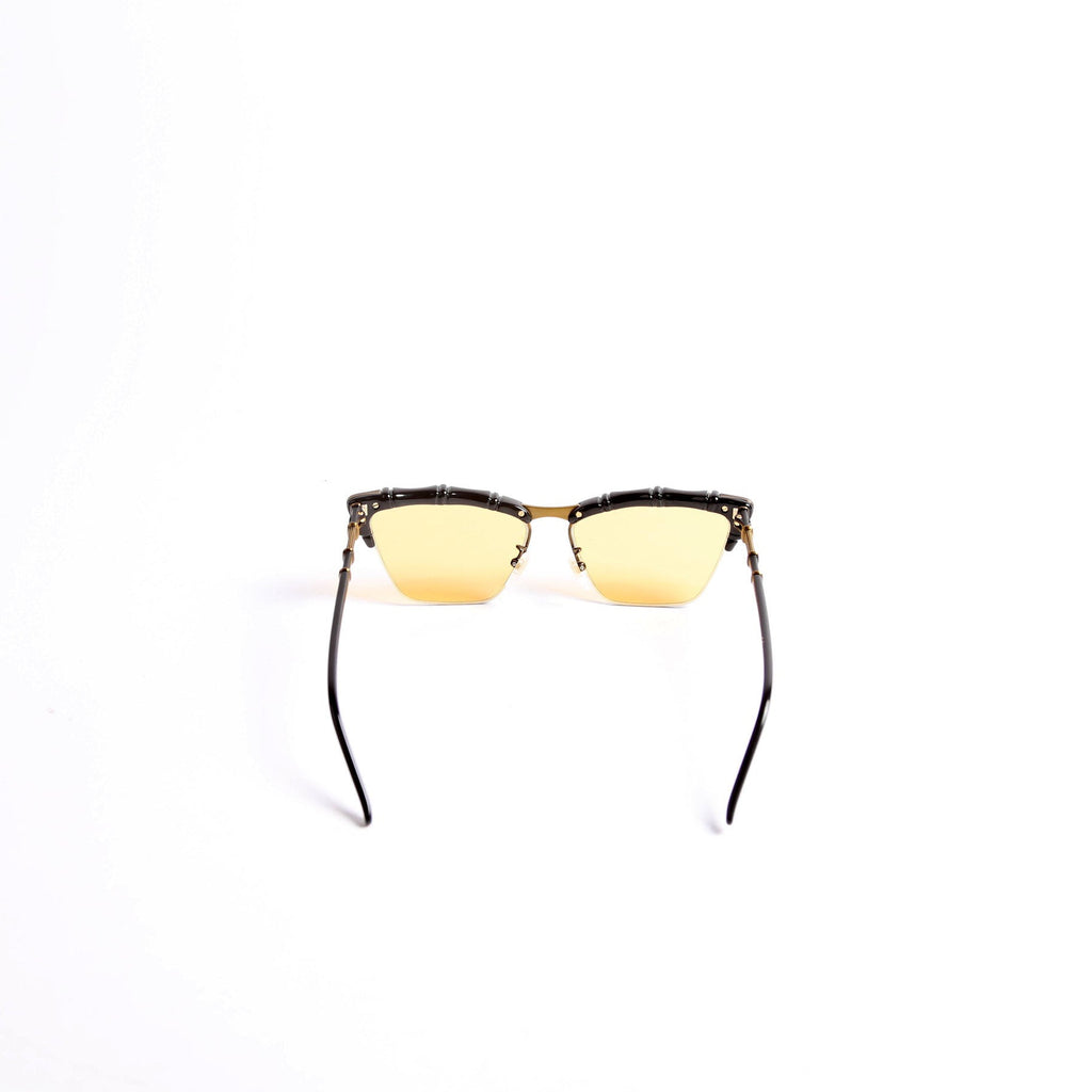 GG0660S Bamboo Frame Sunglasses Black/Gold