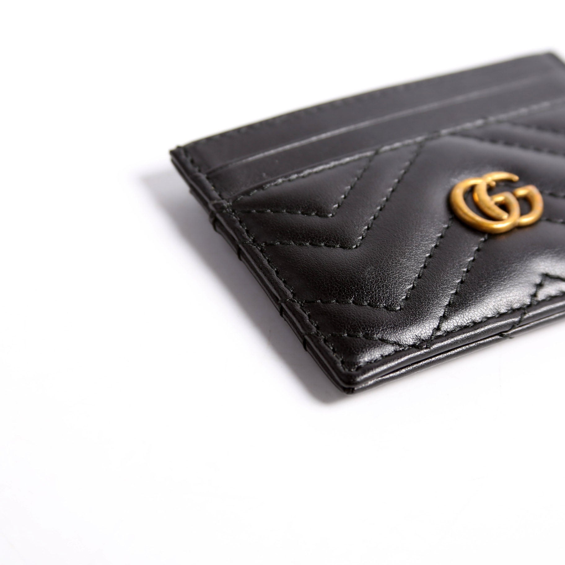 443127 GG Marmont Card Holder Black