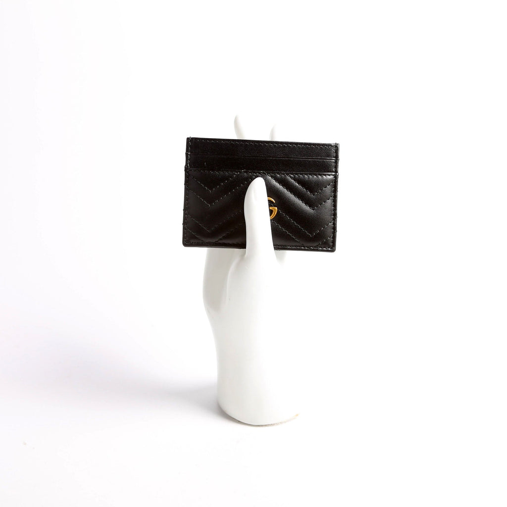 443127 GG Marmont Card Holder Black