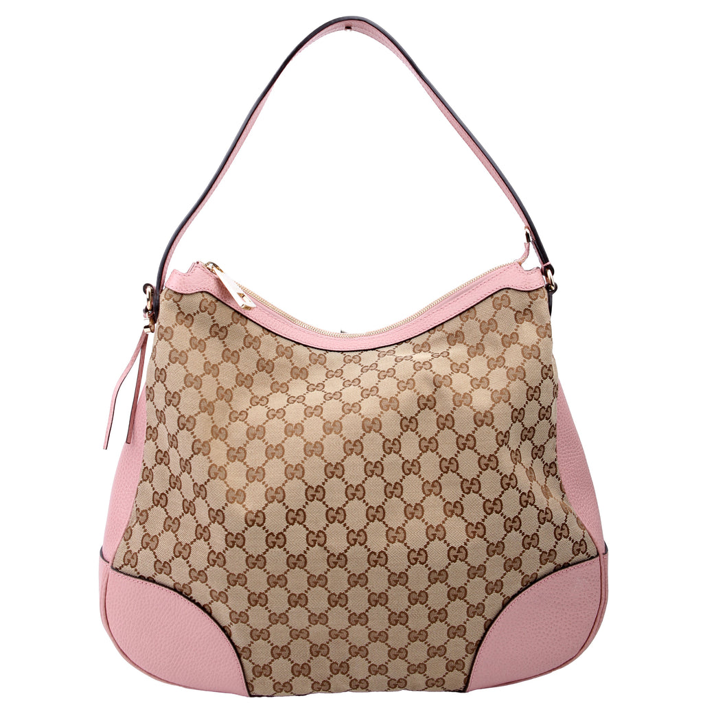 449244 GG Canvas Bree Hobo Pink