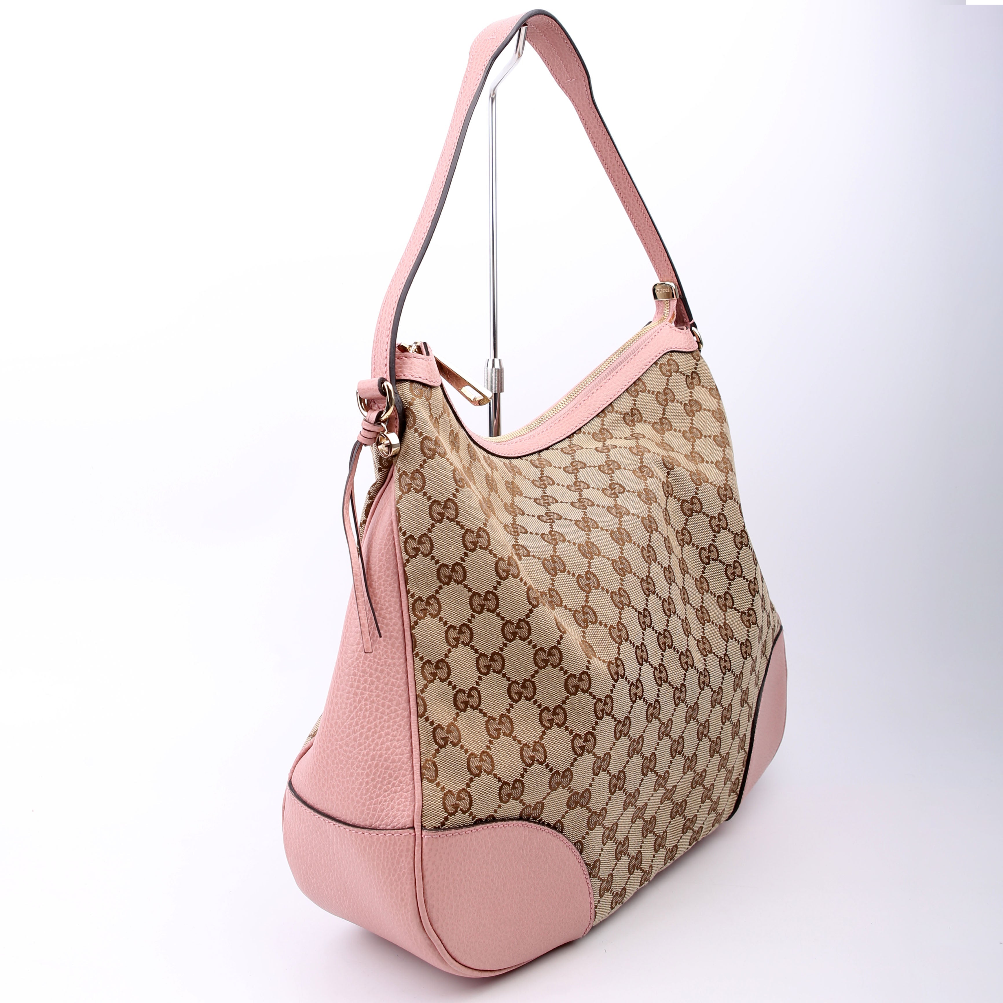 449244 GG Canvas Bree Hobo Pink