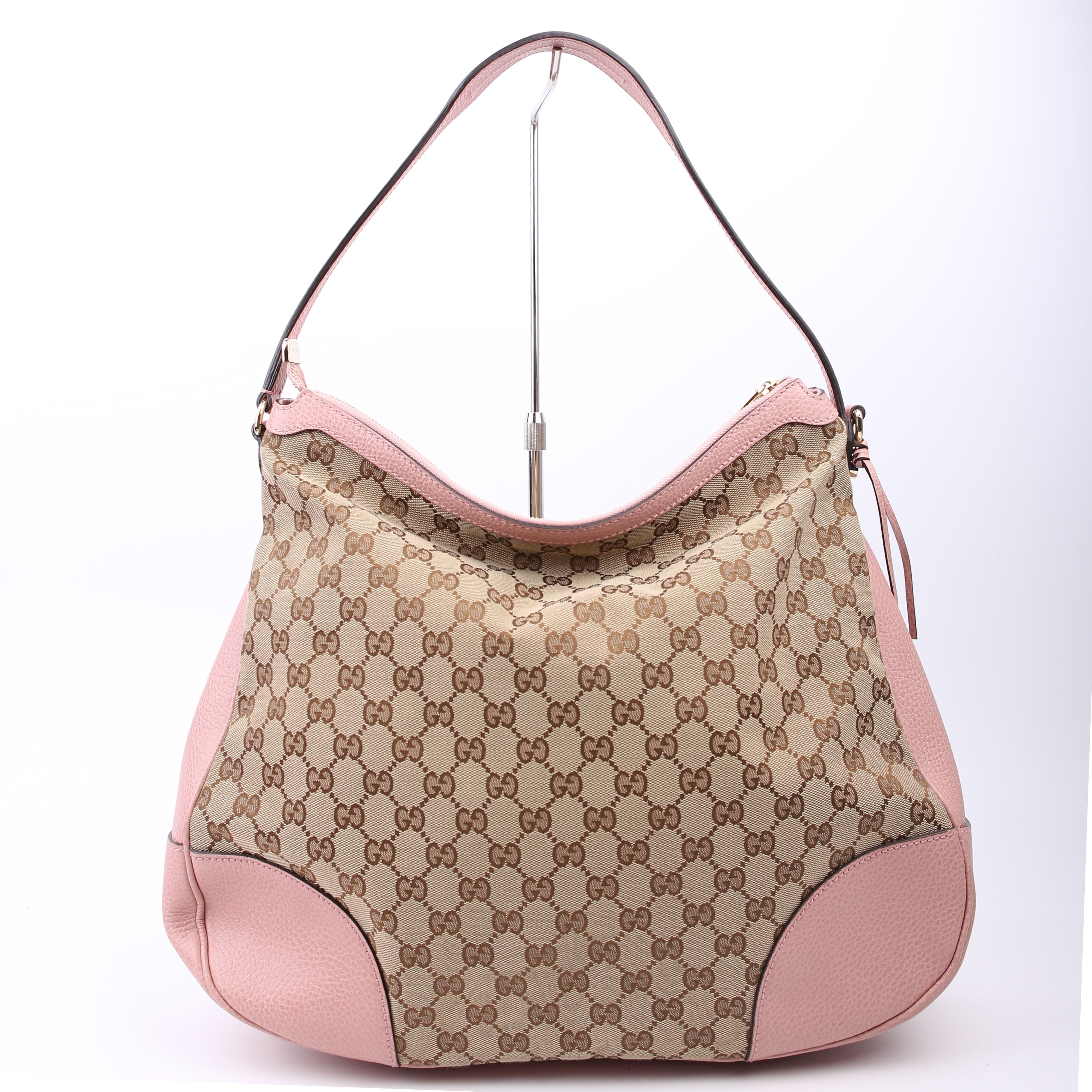 449244 GG Canvas Bree Hobo Pink